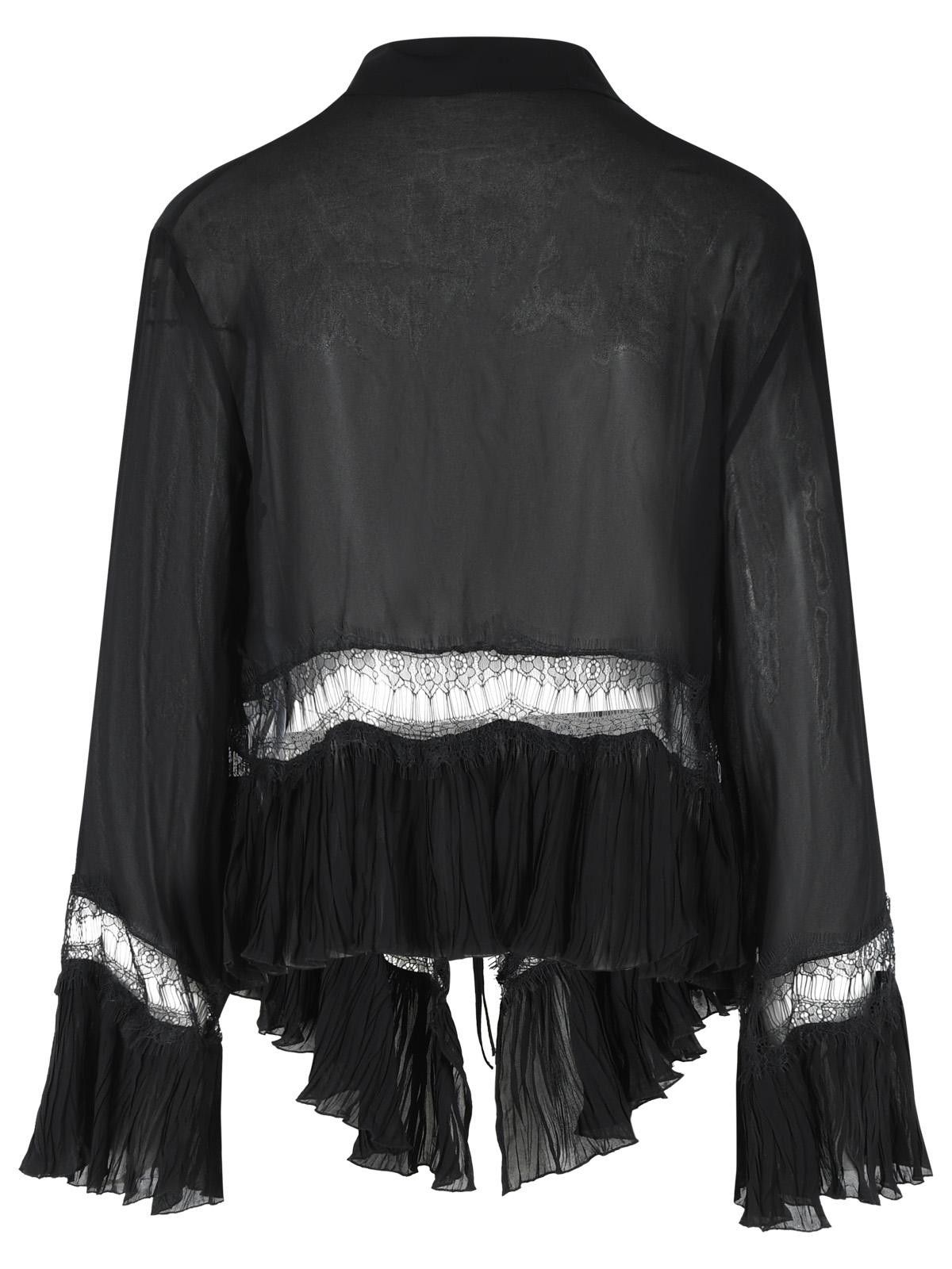 Blumarine BLUMARINE Black Viscose Shirt Size M / US 6-8 / IT 42-44 - 3 Thumbnail