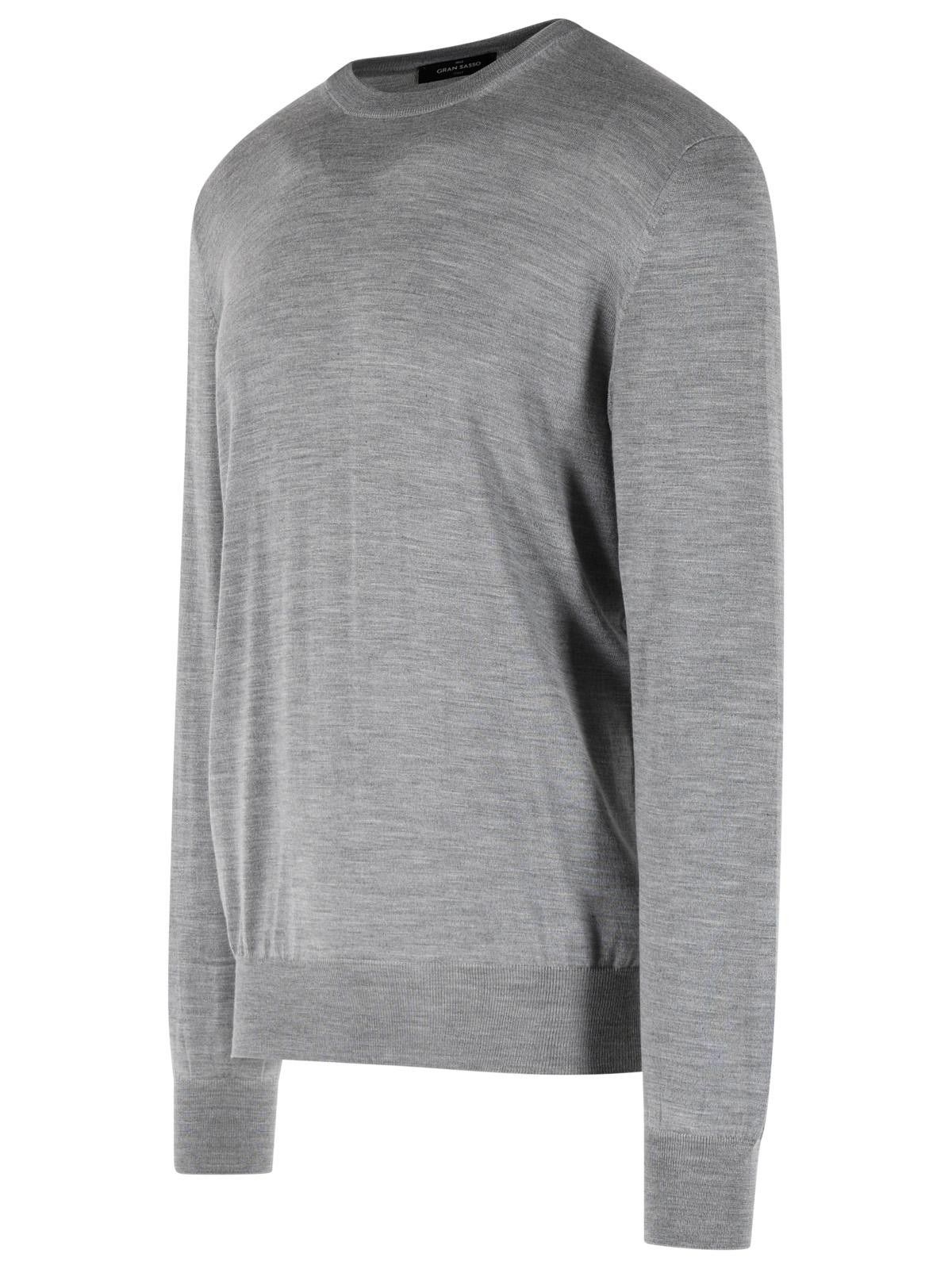 Gran Sasso GRAN SASSO Grey Virgin Wool Blend Sweater Size US XL / EU 56 / 4 - 2 Thumbnail