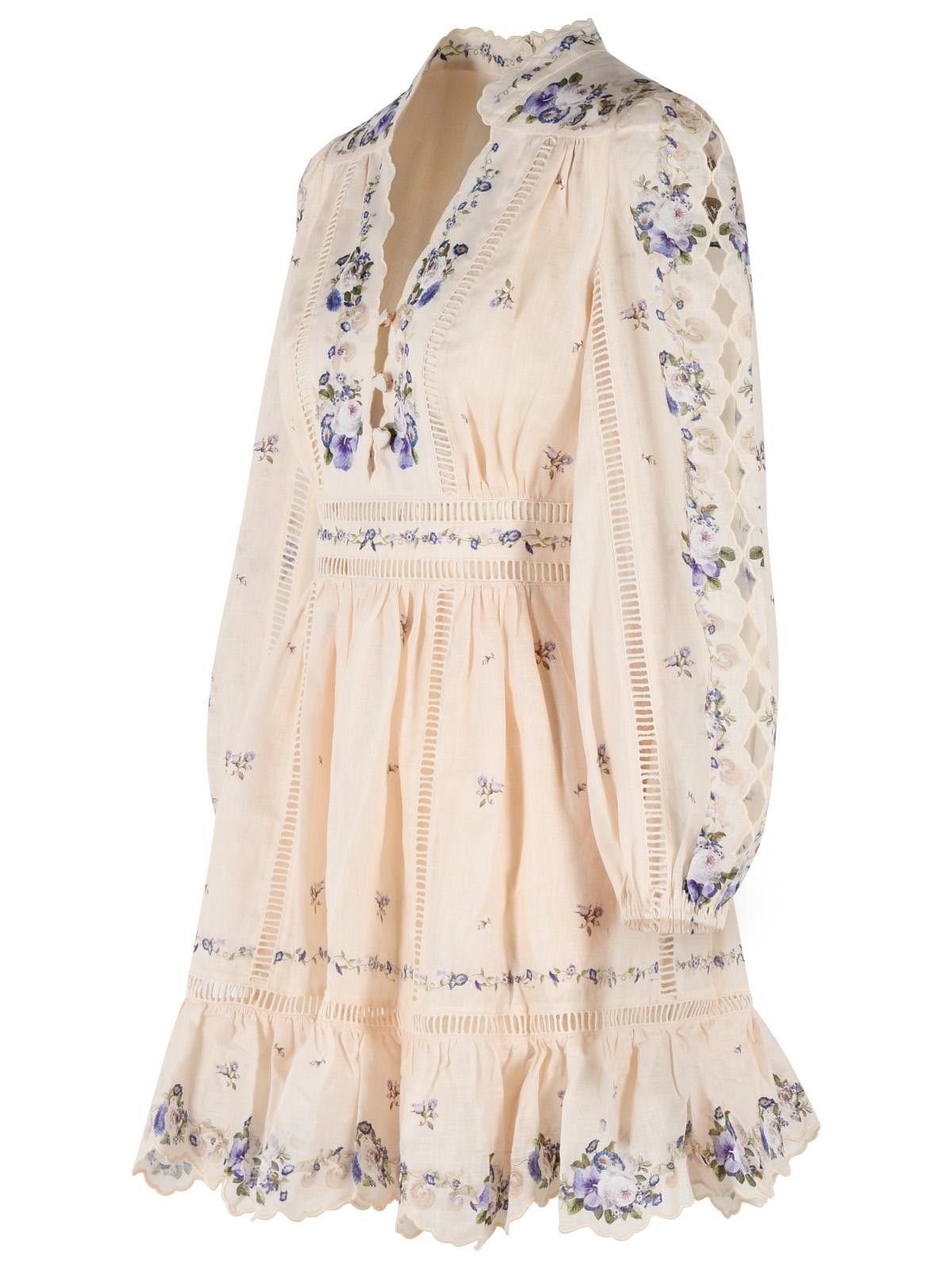 Zimmermann ZIMMERMANN 'Patience' Peach Linen Dress Size S / US 4 / IT 40 - 2 Thumbnail