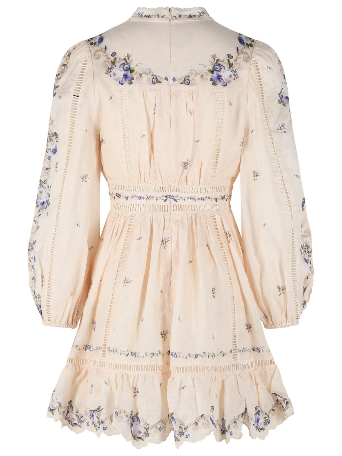 Zimmermann ZIMMERMANN 'Patience' Peach Linen Dress Size M / US 6-8 / IT 42-44 - 3 Thumbnail