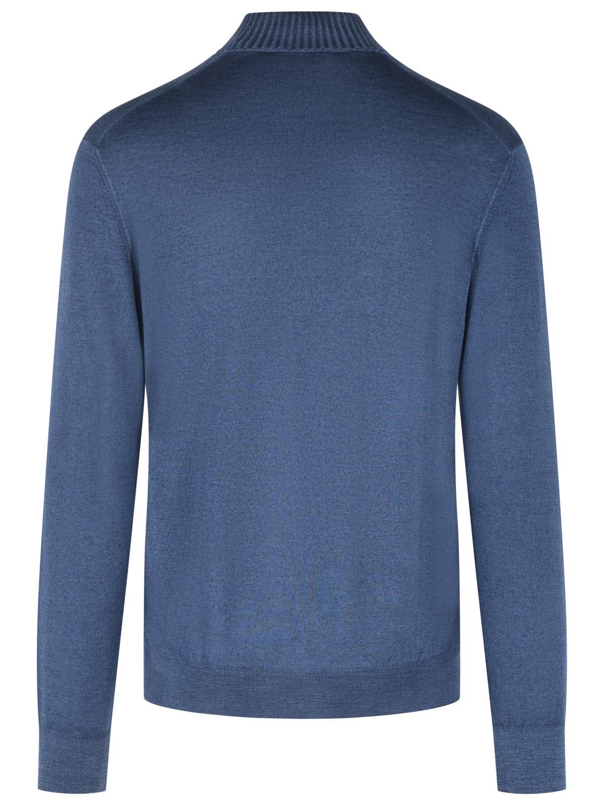 Gran Sasso GRAN SASSO Blue Virgin Wool Sweater Size US XL / EU 56 / 4 - 3 Thumbnail