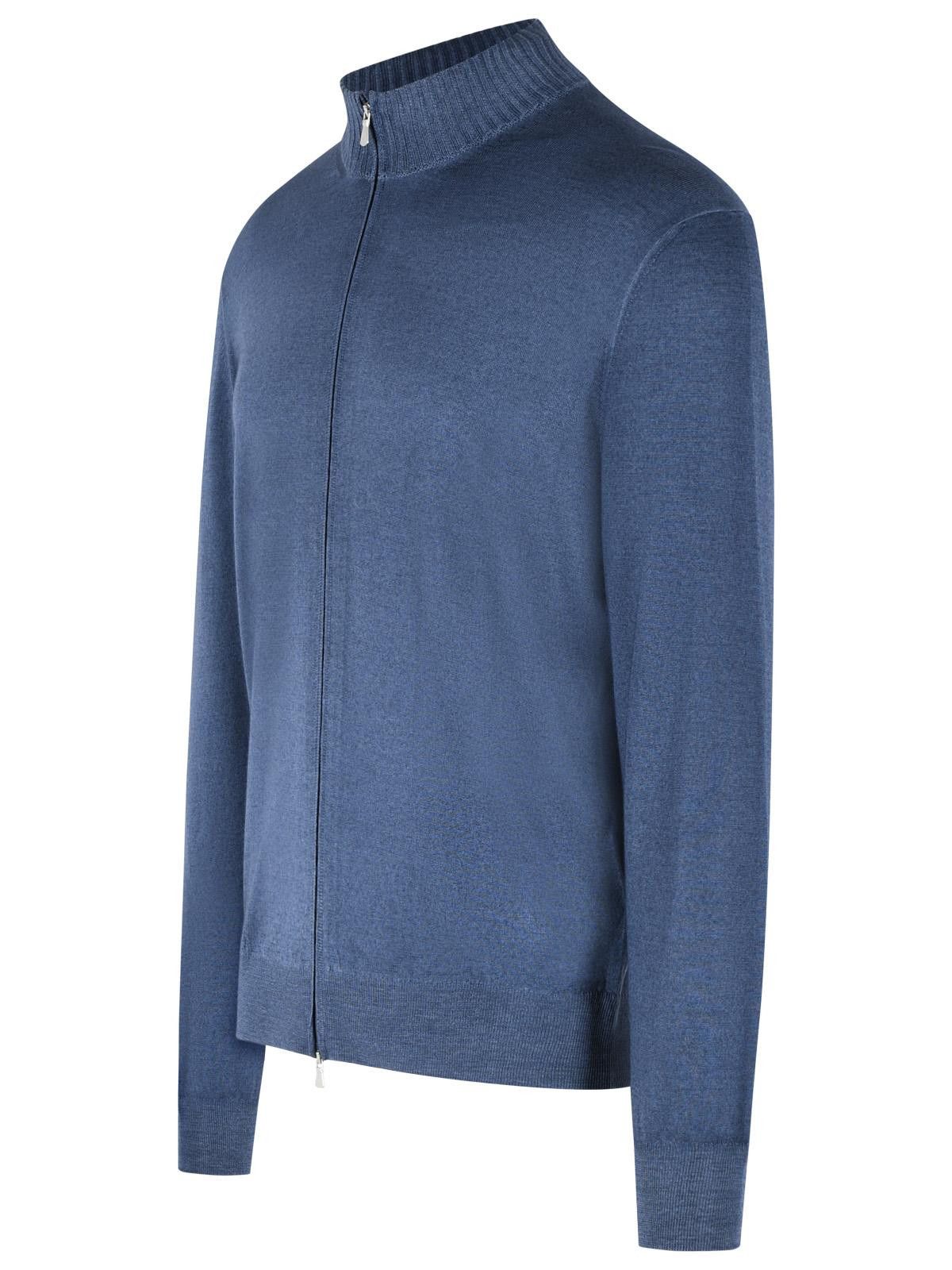 Gran Sasso GRAN SASSO Blue Virgin Wool Sweater Size US XXL / EU 58 / 5 - 2 Thumbnail