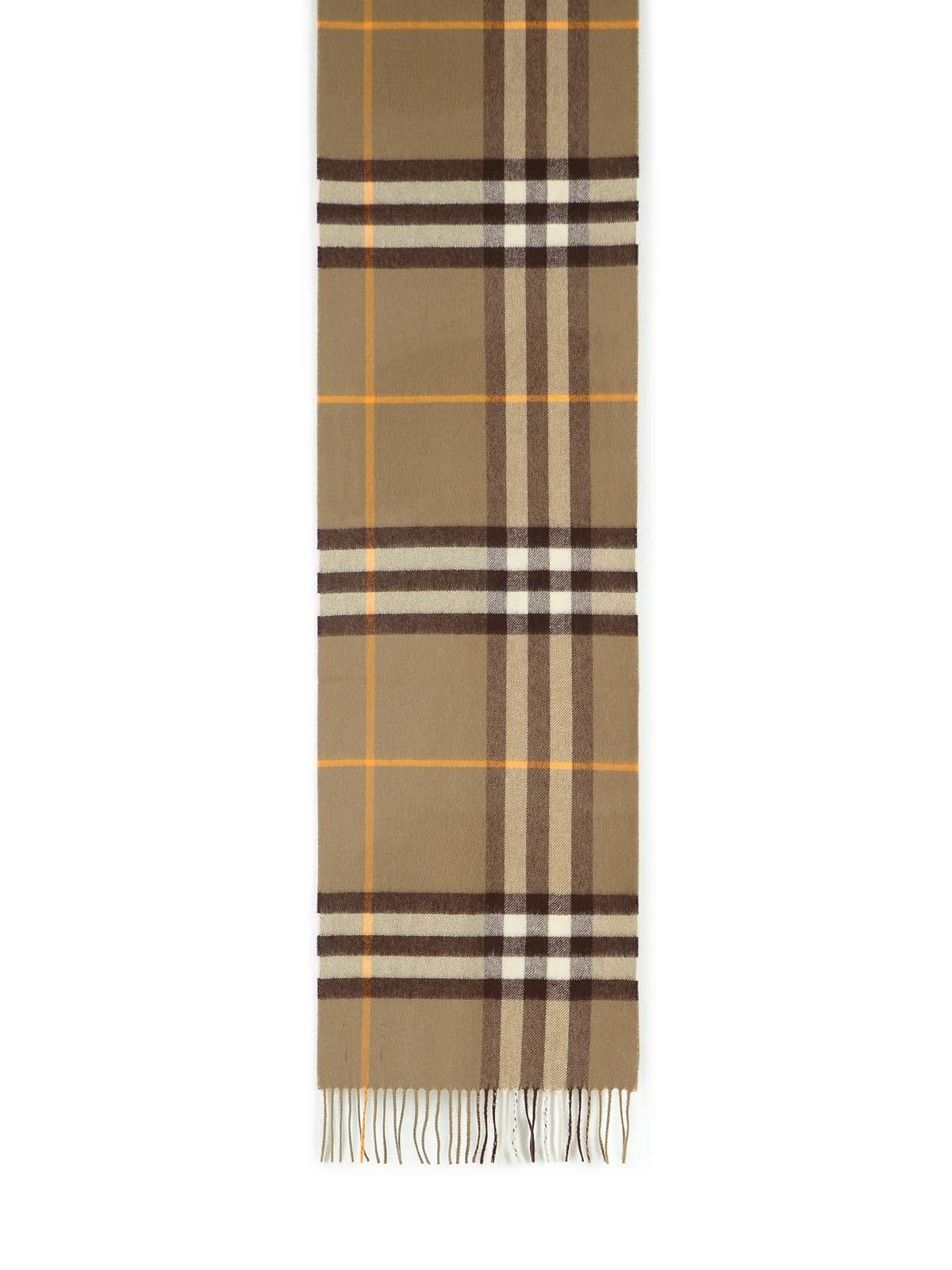 Burberry BURBERRY 'Mu Giant' Brown Cashmere Scarf Size ONE SIZE - 2 Thumbnail