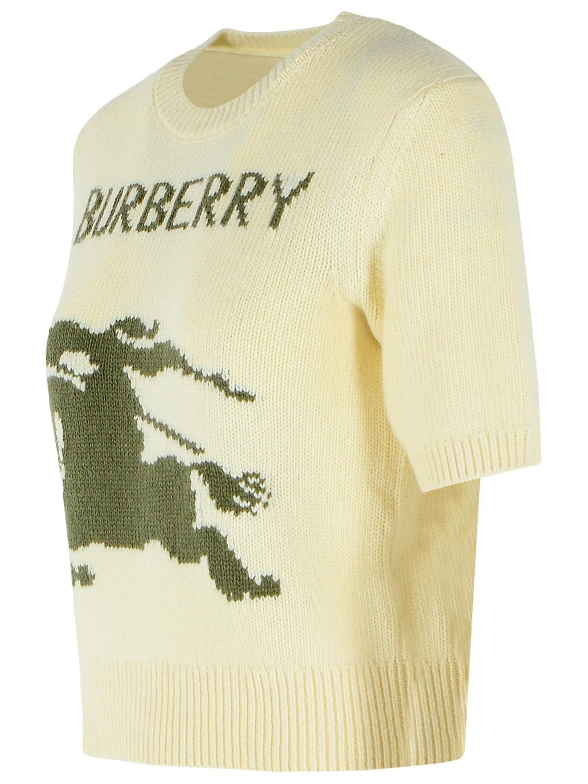 Burberry BURBERRY 'Skylar Ekd' 'Ceramic White' Wool And Cashmere Sweater Size M / US 6-8 / IT 42-44 - 2 Thumbnail