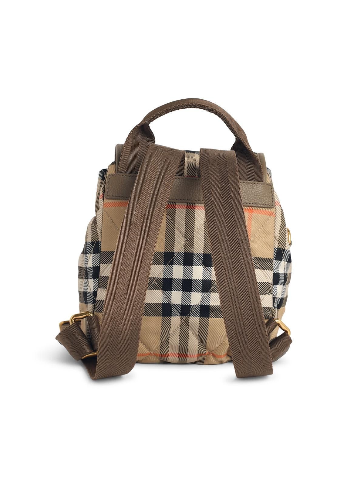 Burberry BURBERRY 'Horshoe' Mini Backpack In Beige Sand Polyamide Size ONE SIZE - 3 Thumbnail