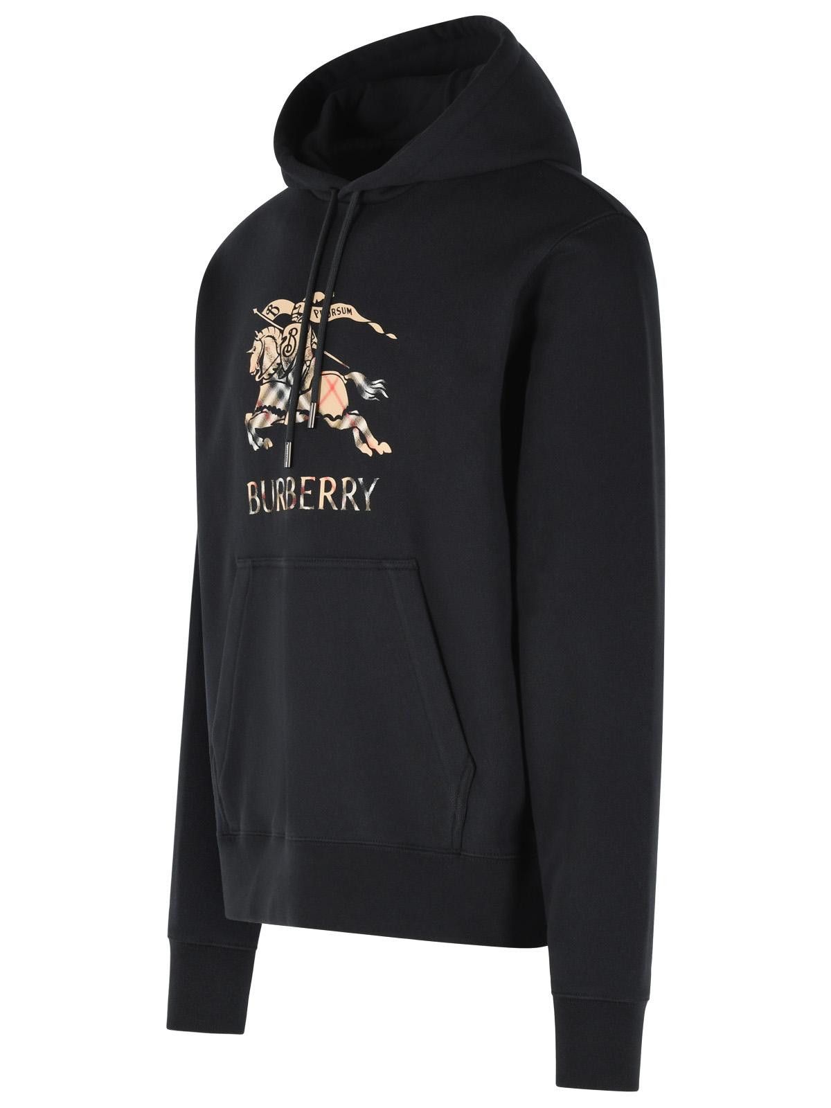 Burberry BURBERRY 'Simon' Black Cotton Sweatshirt Size US L / EU 52-54 / 3 - 2 Thumbnail
