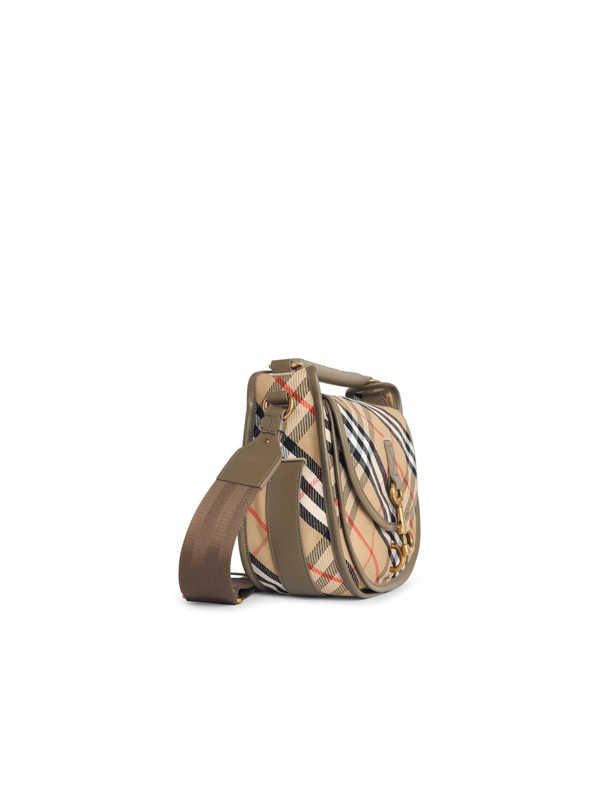 Burberry BURBERRY 'Messenger B Clip' Sand Cotton Blend Bag Size ONE SIZE - 2 Thumbnail