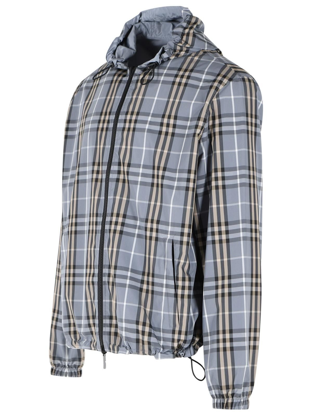 Burberry BURBERRY Blue Wave Polyester 'Newport Check' Reversible Hooded Jacket Size US M / EU 48-50 / 2 - 2 Thumbnail