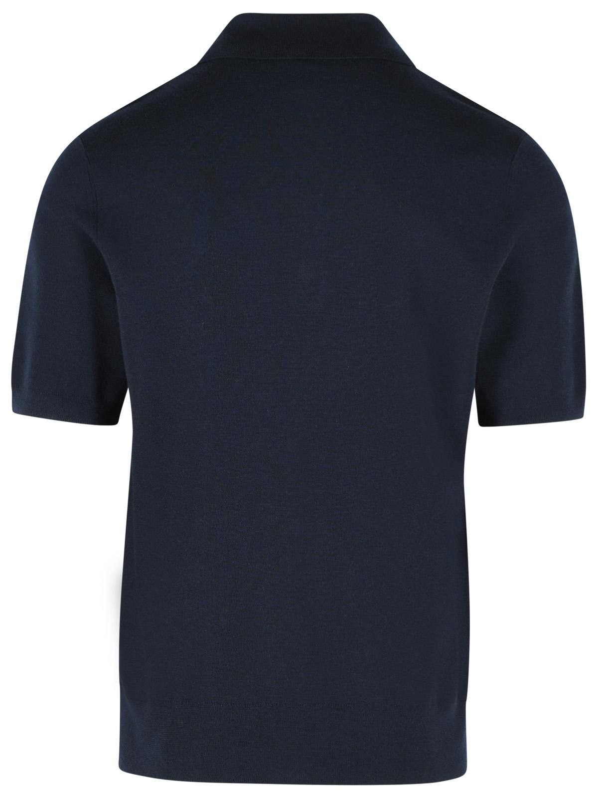 Burberry BURBERRY 'Marcus' Navy Cashmere Polo Shirt Size US M / EU 48-50 / 2 - 3 Thumbnail