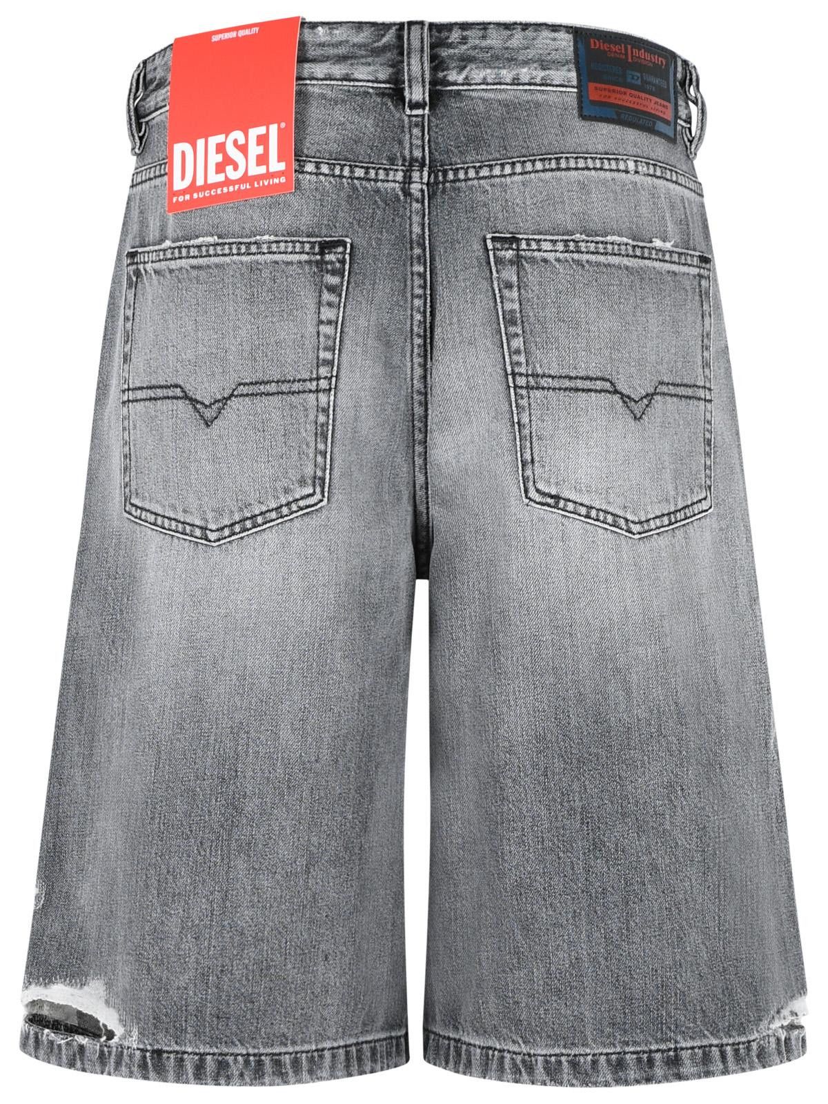 Diesel DIESEL 'Desire' Grey Cotton Shorts Size 25" / US 0 / IT 36 - 3 Thumbnail