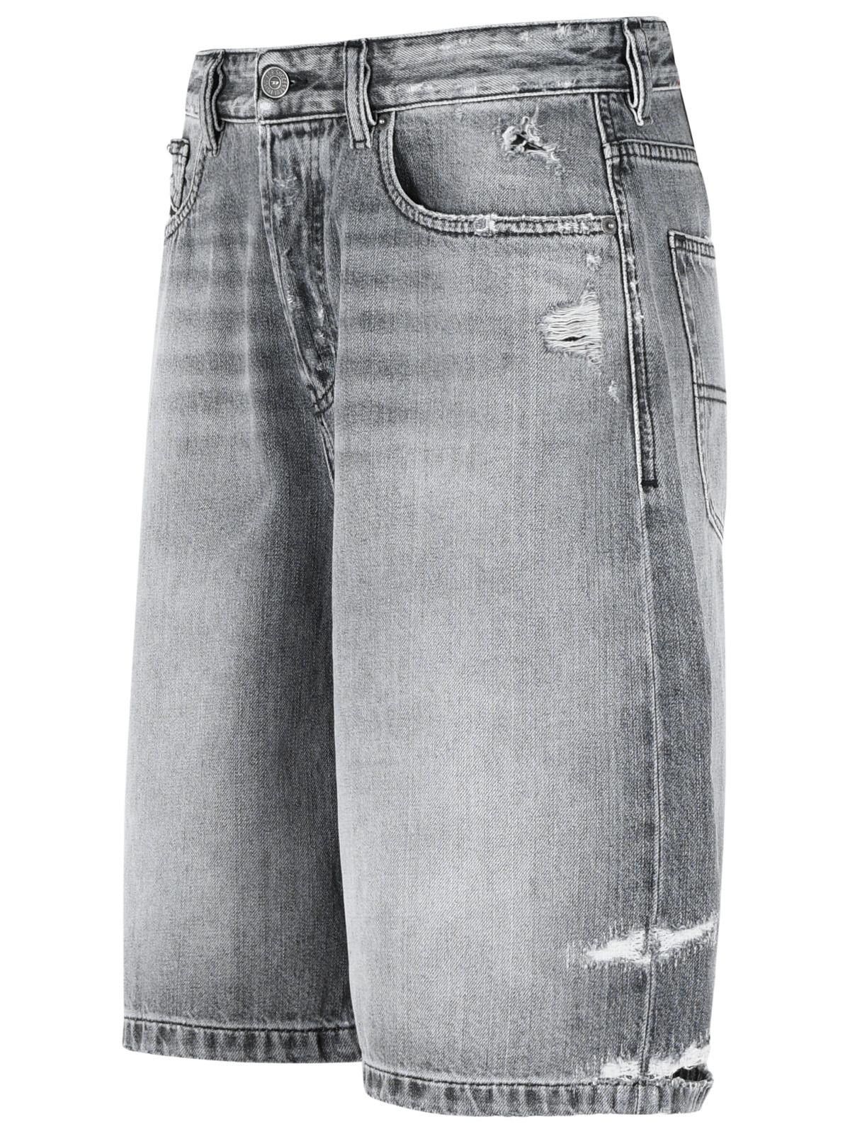 Diesel DIESEL 'Desire' Grey Cotton Shorts Size 25" / US 0 / IT 36 - 2 Thumbnail