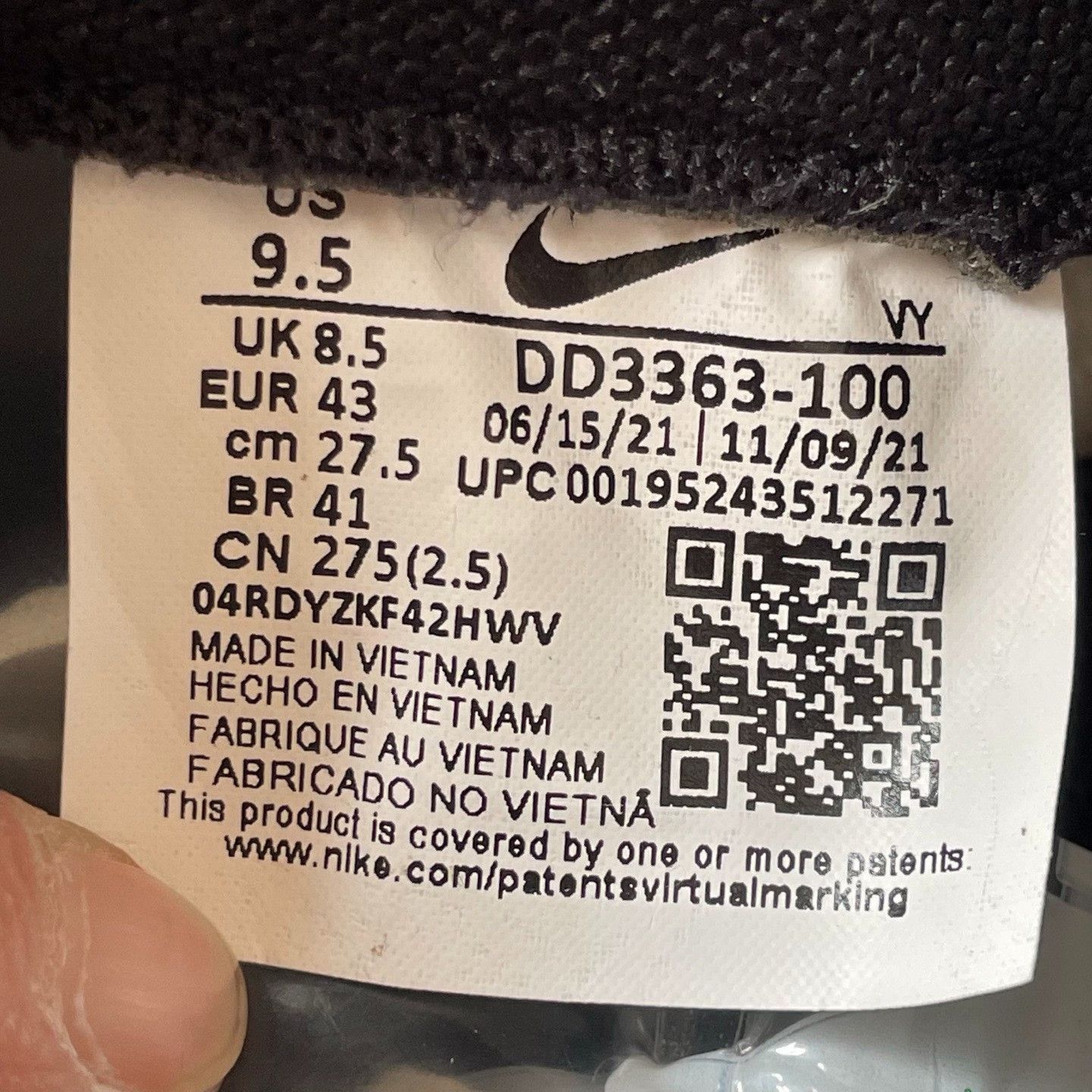 Nike Nike Black Lowtop Sneakers 43 Men Size US 10 / EU 43 - 6 Thumbnail