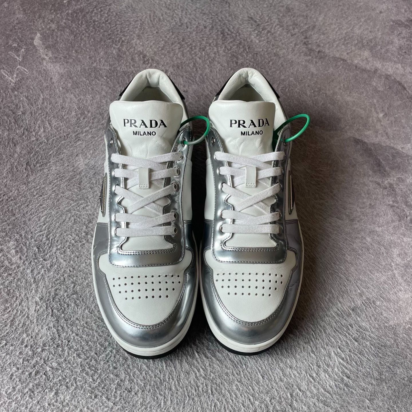 Prada Prada Down White Lowtop Sneakers 36 Men Size US 5 / EU 37 - 2 Thumbnail