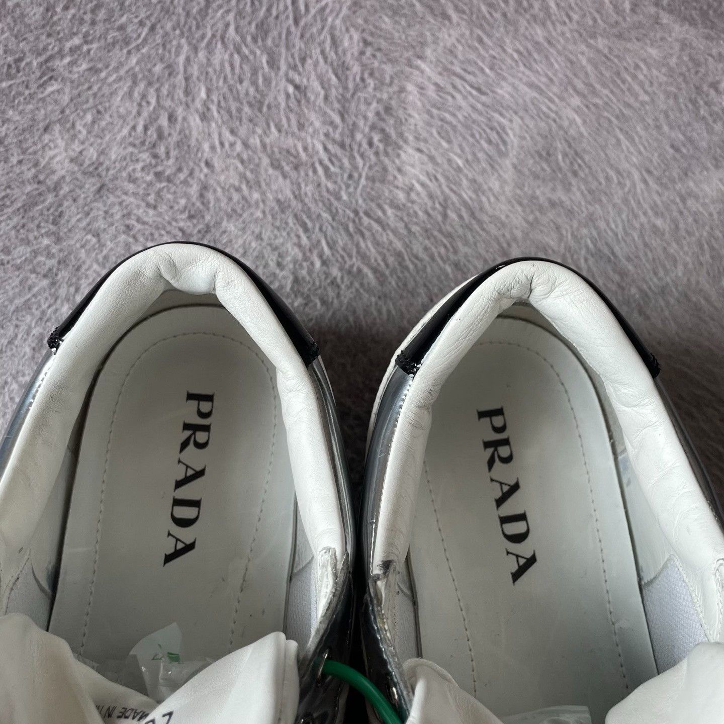 Prada Prada Down White Lowtop Sneakers 36 Men Size US 5 / EU 37 - 8 Thumbnail
