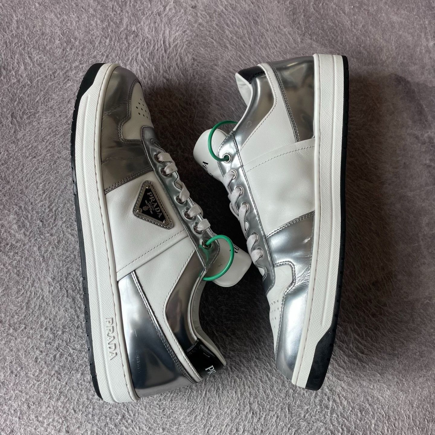 Prada Prada Down White Lowtop Sneakers 36 Men Size US 5 / EU 37 - 6 Thumbnail