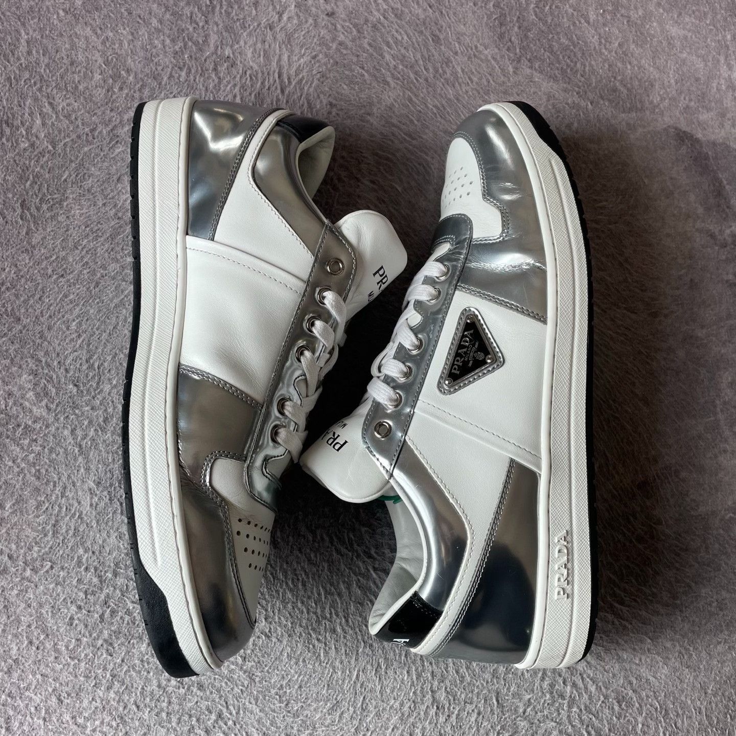 Prada Prada Down White Lowtop Sneakers 36 Men Size US 5 / EU 37 - 7 Thumbnail