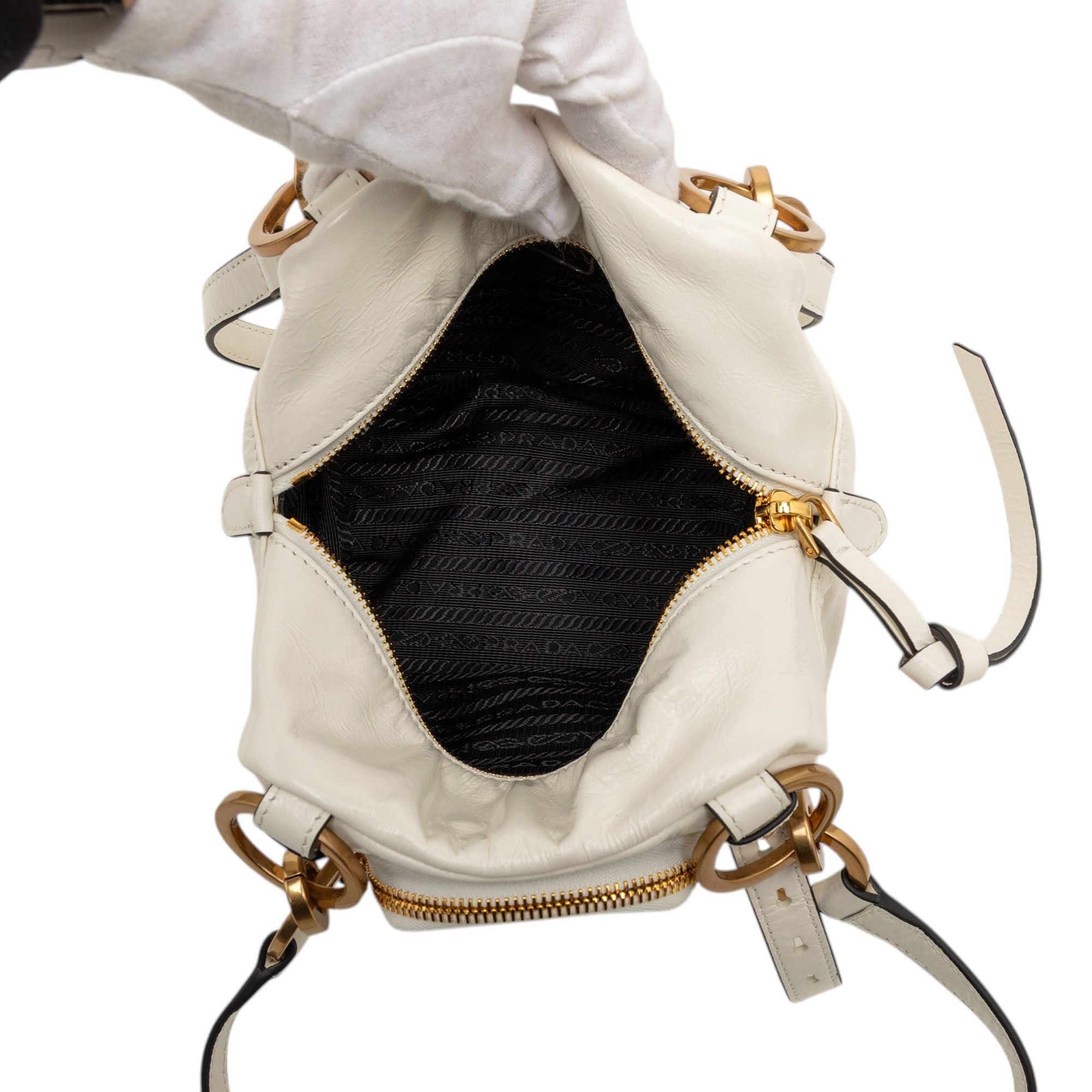 Prada Mini Soft Calfskin Dangle Top Handle Bag Size ONE SIZE - 4 Thumbnail