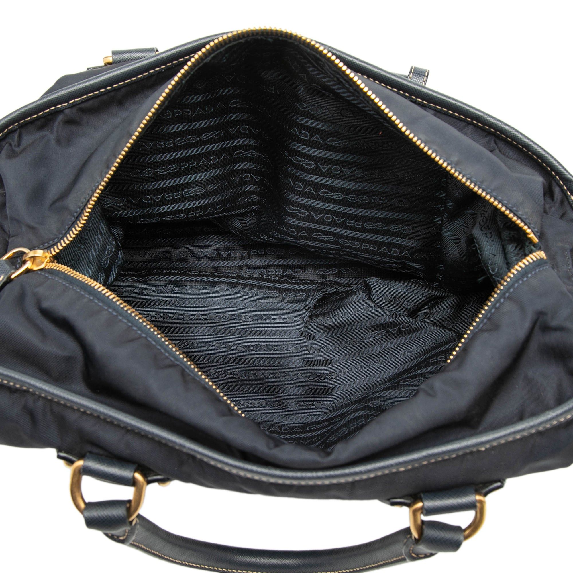 Prada Saffiano Trimmed Tessuto Satchel Size ONE SIZE - 4 Thumbnail