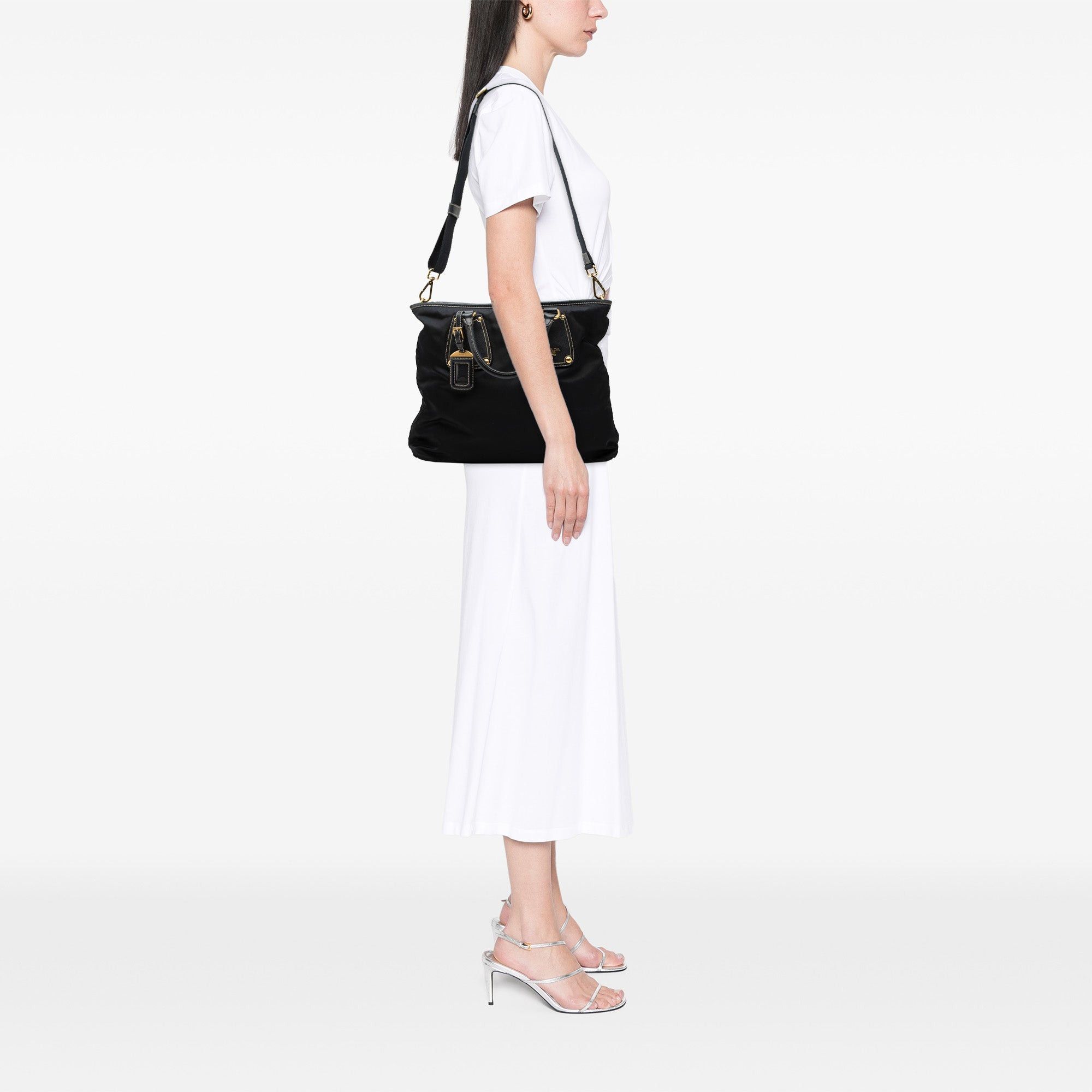 Prada Saffiano Trimmed Tessuto Satchel Size ONE SIZE - 6 Thumbnail