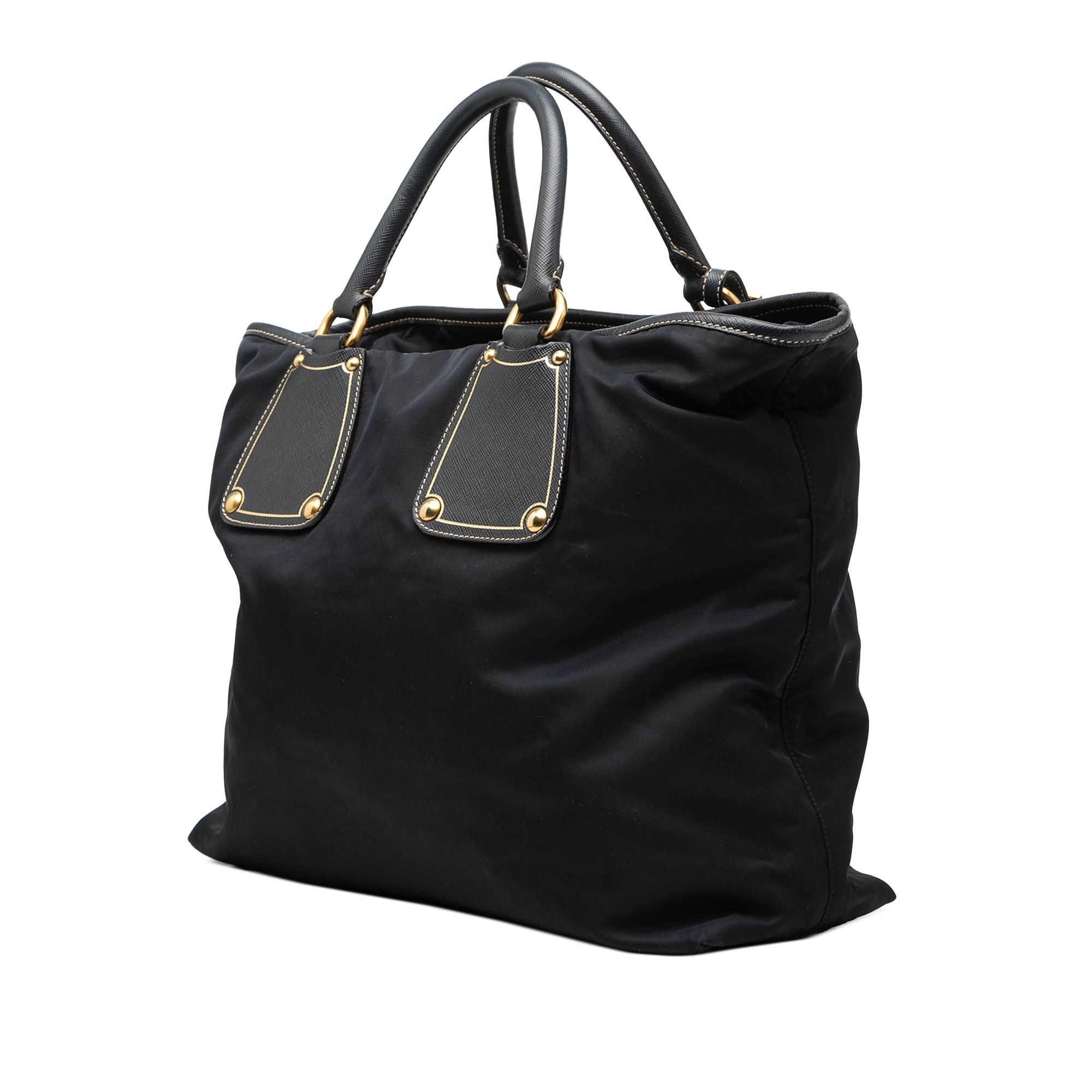Prada Saffiano Trimmed Tessuto Satchel Size ONE SIZE - 2 Thumbnail