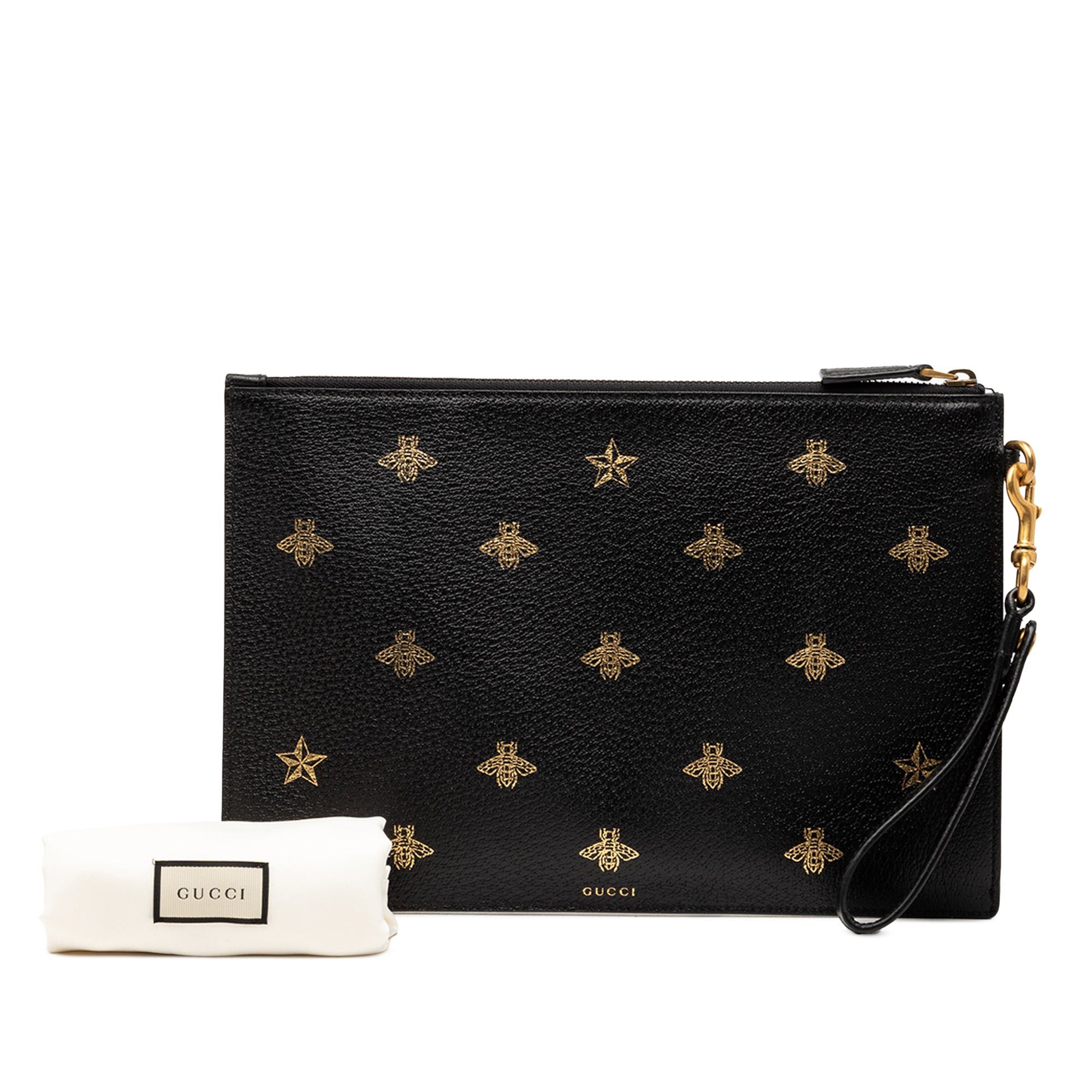 Gucci Leather Bee Star Clutch Size ONE SIZE - 9 Thumbnail