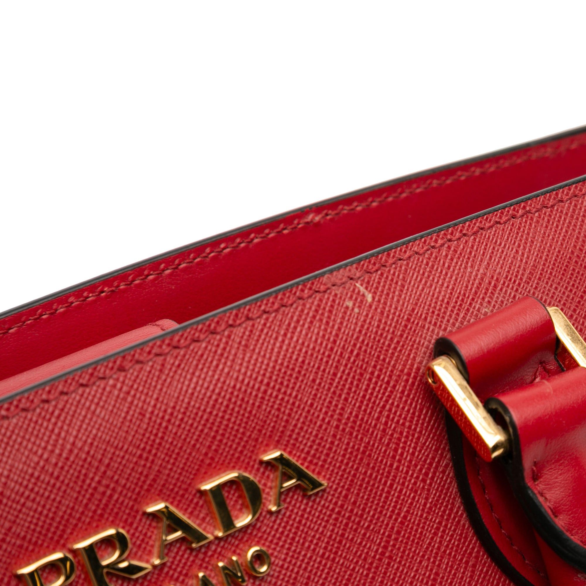 Prada Soft Calf Trimmed Saffiano Lux Satchel Size ONE SIZE - 7 Thumbnail
