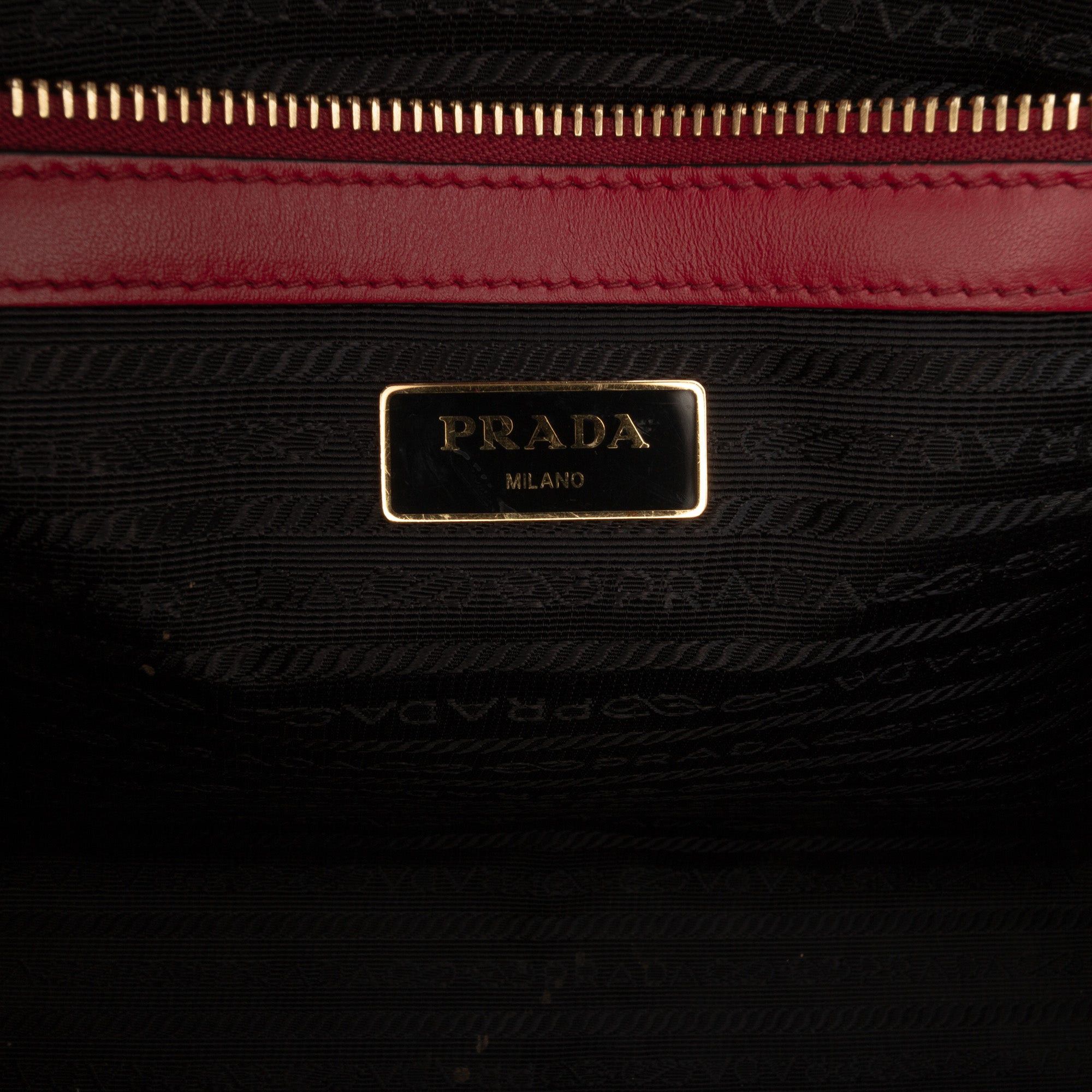 Prada Soft Calf Trimmed Saffiano Lux Satchel Size ONE SIZE - 5 Thumbnail