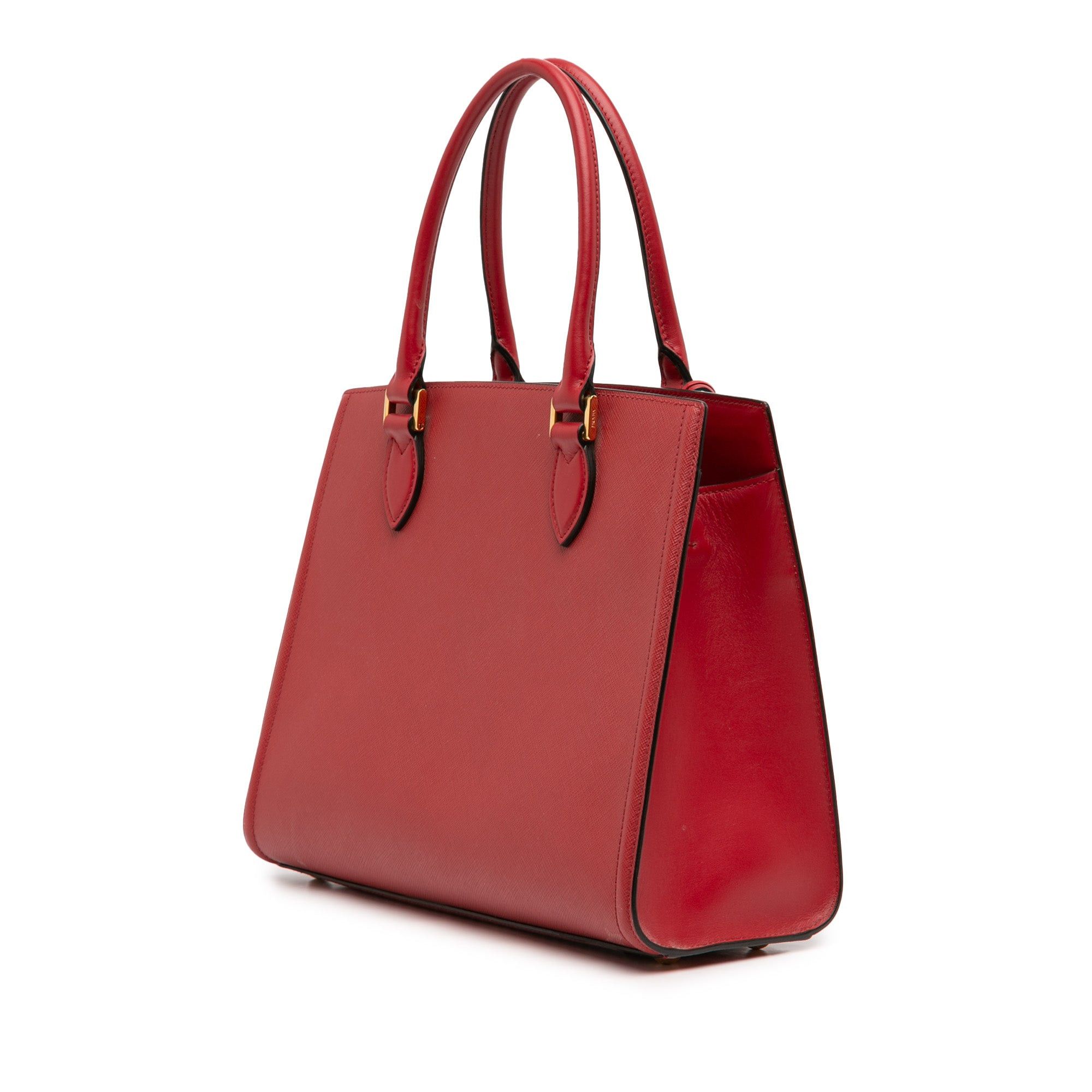 Prada Soft Calf Trimmed Saffiano Lux Satchel Size ONE SIZE - 2 Thumbnail