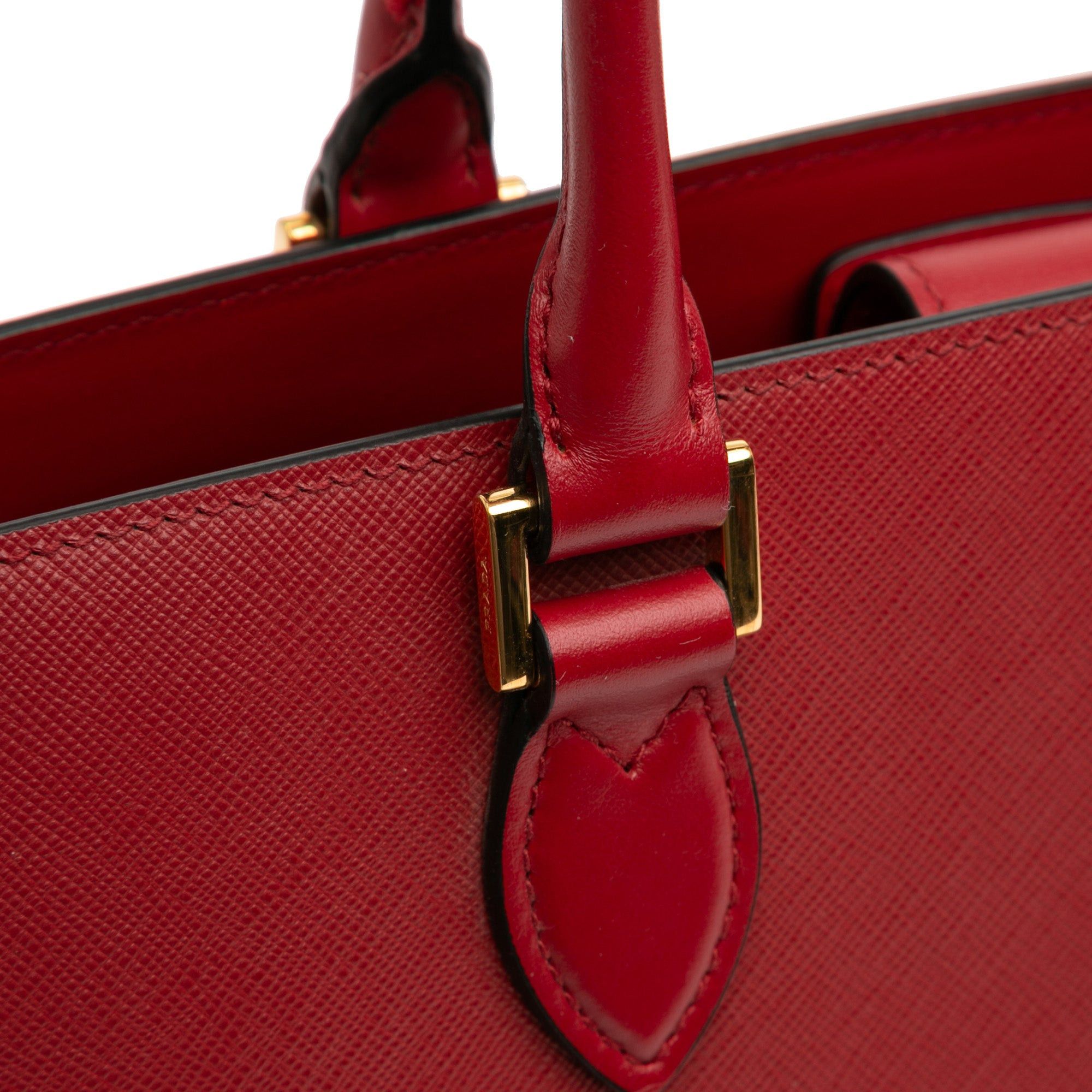 Prada Soft Calf Trimmed Saffiano Lux Satchel Size ONE SIZE - 9 Thumbnail
