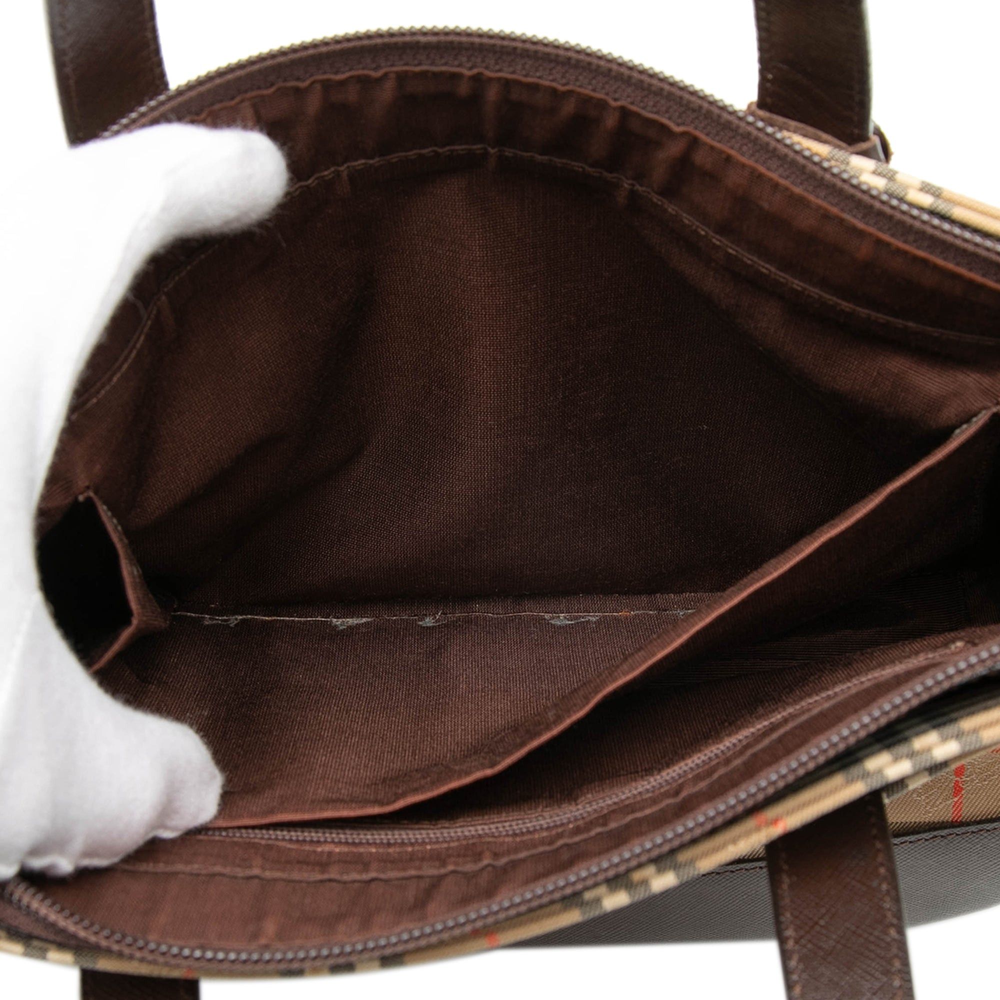 Burberry Haymarket Check Canvas Tote Size ONE SIZE - 5 Thumbnail