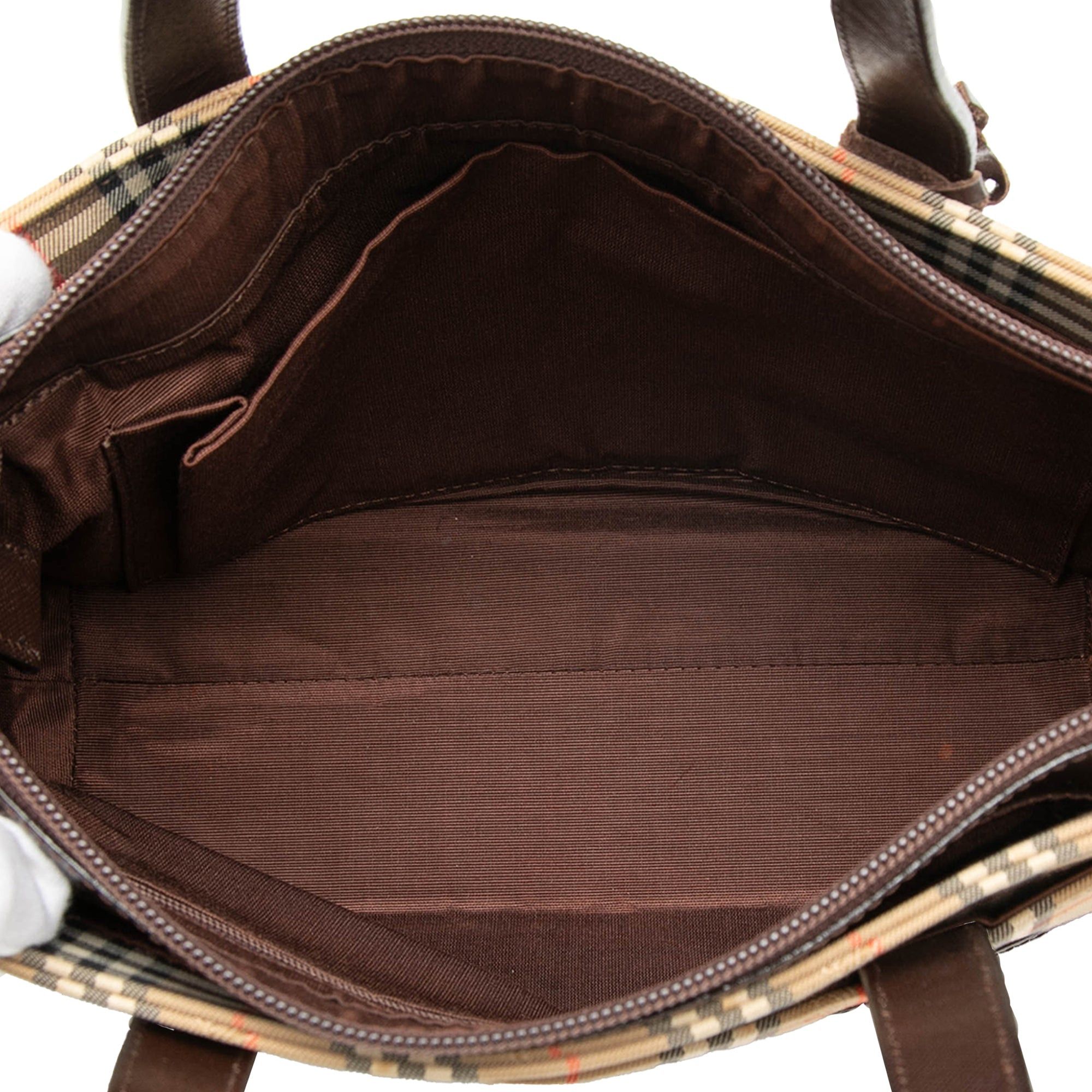 Burberry Haymarket Check Canvas Tote Size ONE SIZE - 4 Thumbnail