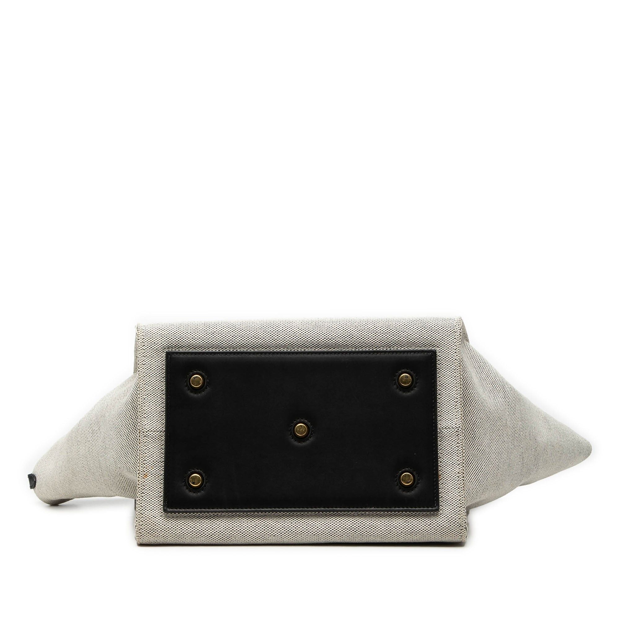 Celine Small Bicolor Canvas and Calfskin Tie Knot Handbag Size ONE SIZE - 3 Thumbnail
