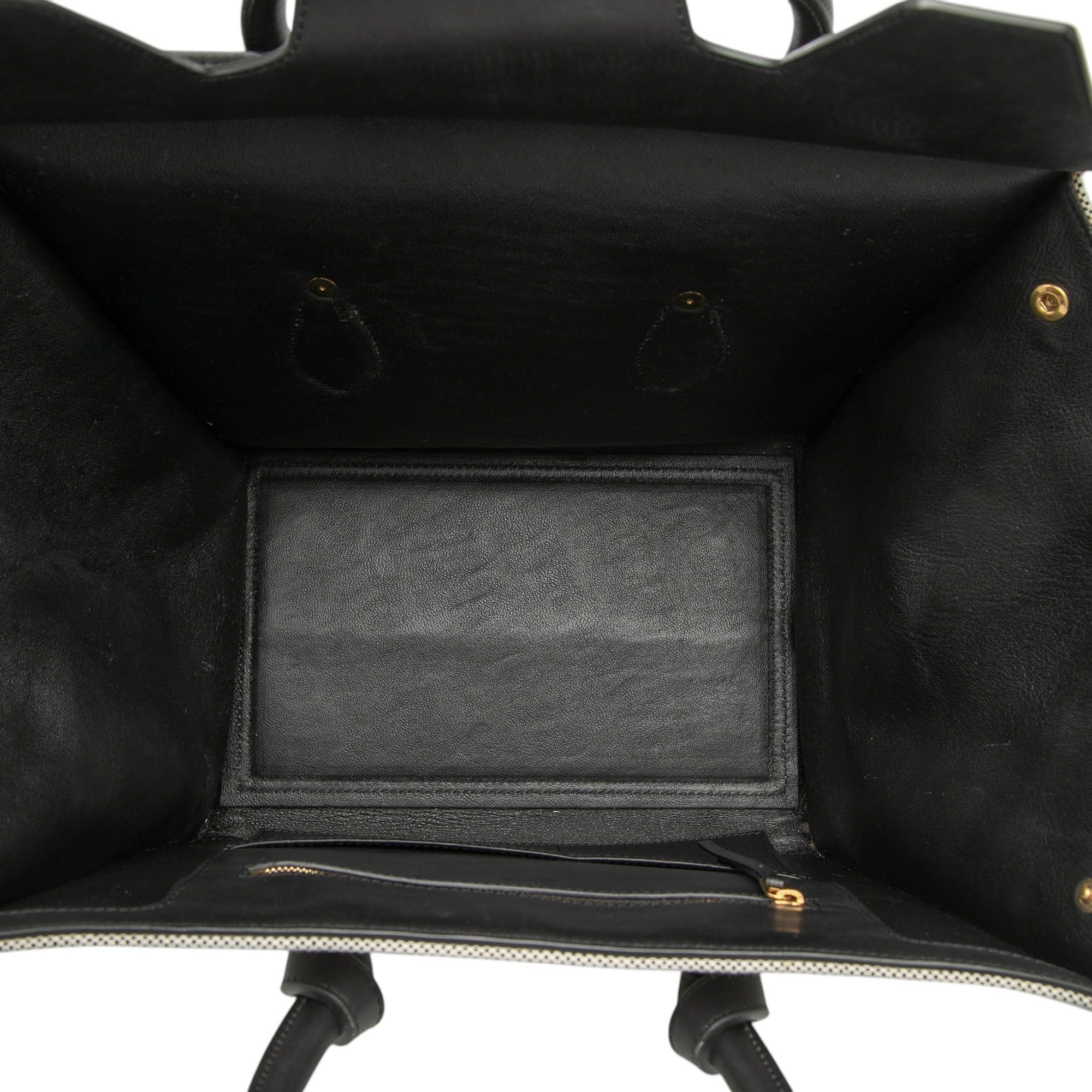 Celine Small Bicolor Canvas and Calfskin Tie Knot Handbag Size ONE SIZE - 4 Thumbnail