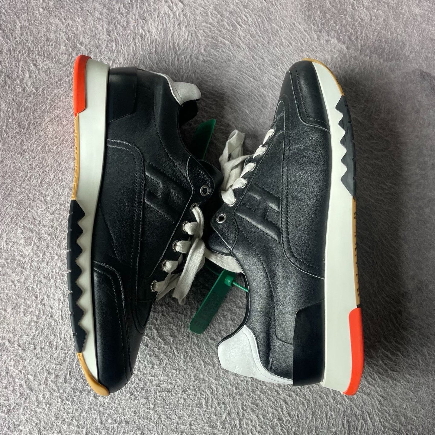 Hermes Hermes Leather Black Lowtop Sneakers 41 Men Size US 8.5 / EU 41-42 - 8 Thumbnail