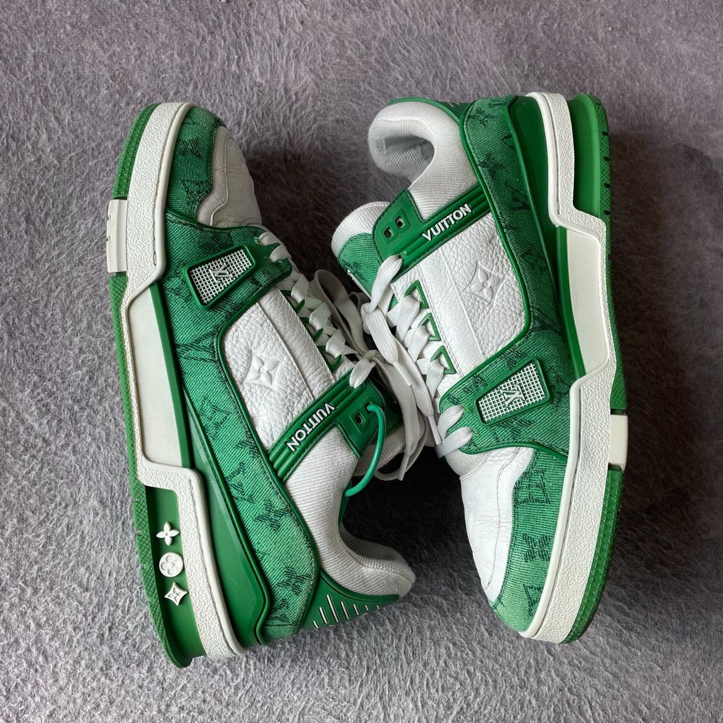 Louis Vuitton Louis Vuitton Training Denim Green Lowtop Sneakers 42 Men Size US 9 / EU 42 - 6 Thumbnail