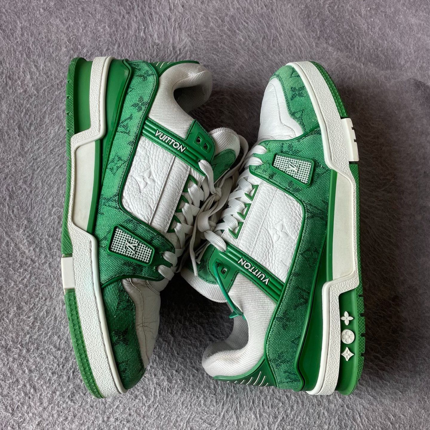 Louis Vuitton Louis Vuitton Training Denim Green Lowtop Sneakers 42 Men Size US 9 / EU 42 - 7 Thumbnail