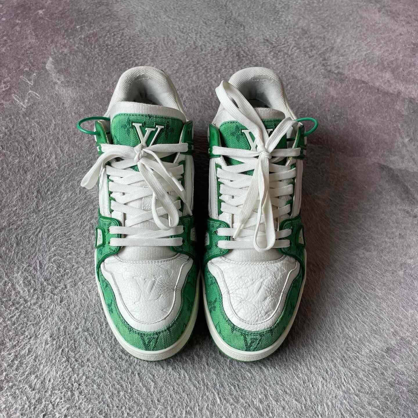 Louis Vuitton Louis Vuitton Training Denim Green Lowtop Sneakers 42 Men Size US 9 / EU 42 - 2 Thumbnail