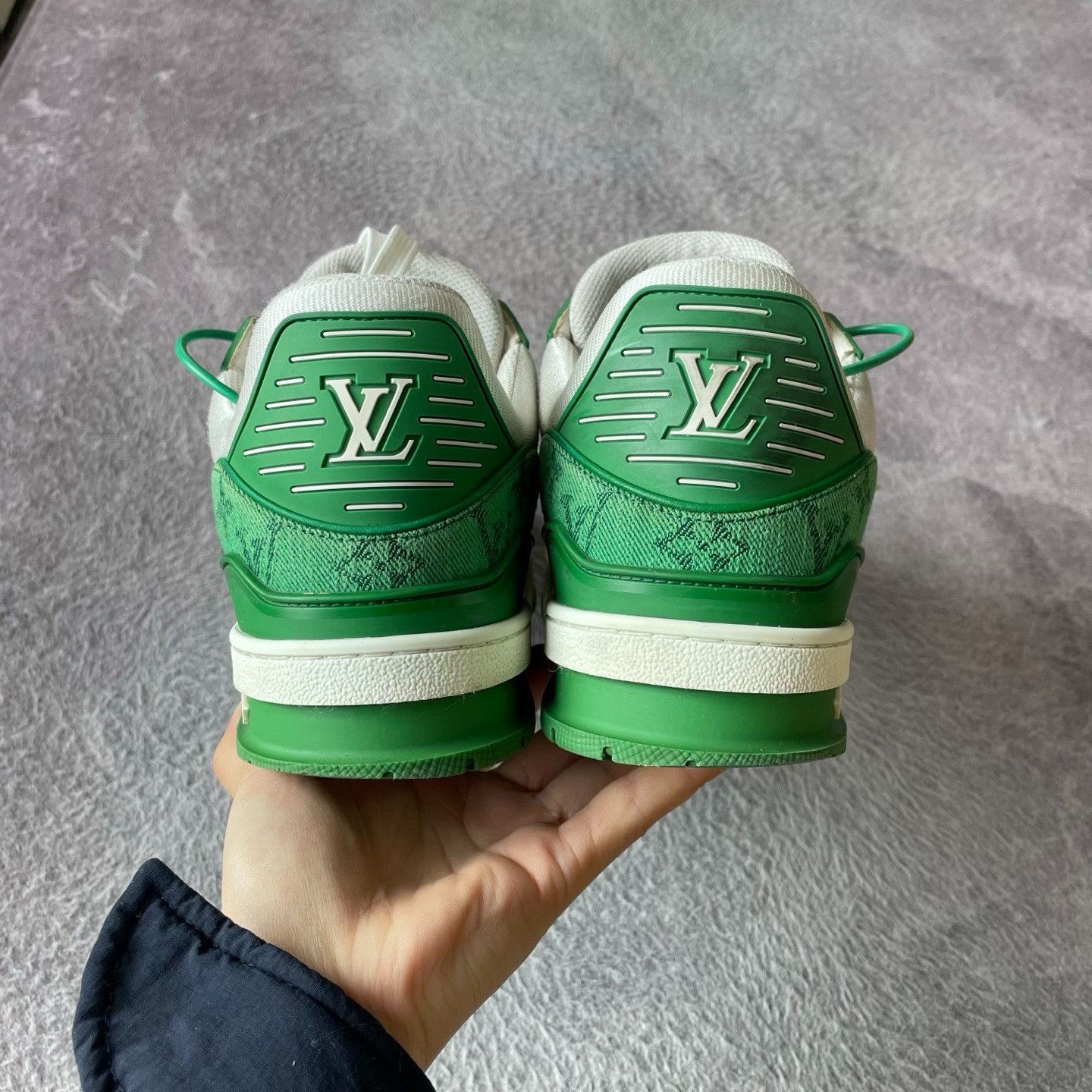 Louis Vuitton Louis Vuitton Training Denim Green Lowtop Sneakers 42 Men Size US 9 / EU 42 - 3 Thumbnail