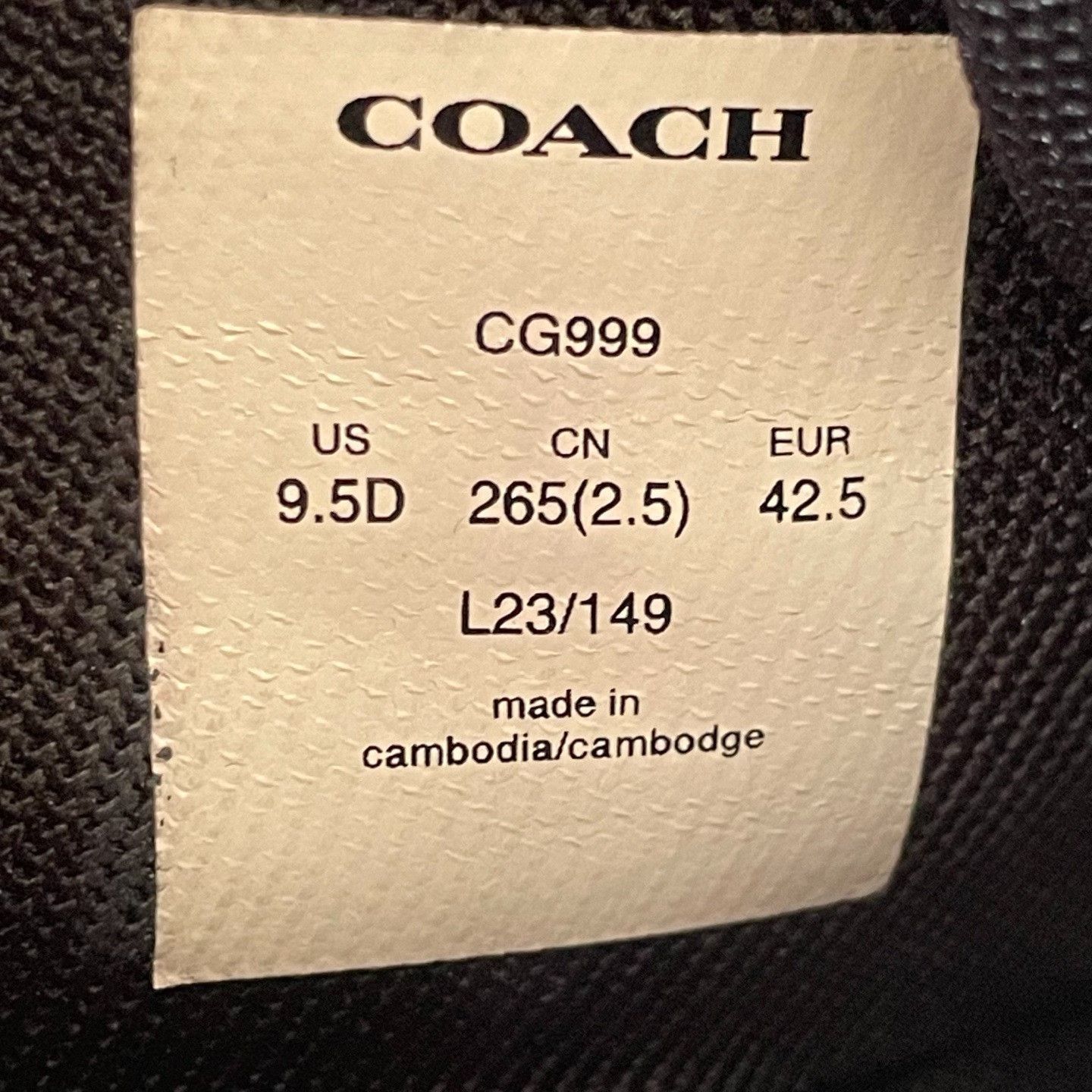 Coach Coach Black Lowtop Sneakers 42 Men Size US 9 / EU 42 - 6 Thumbnail