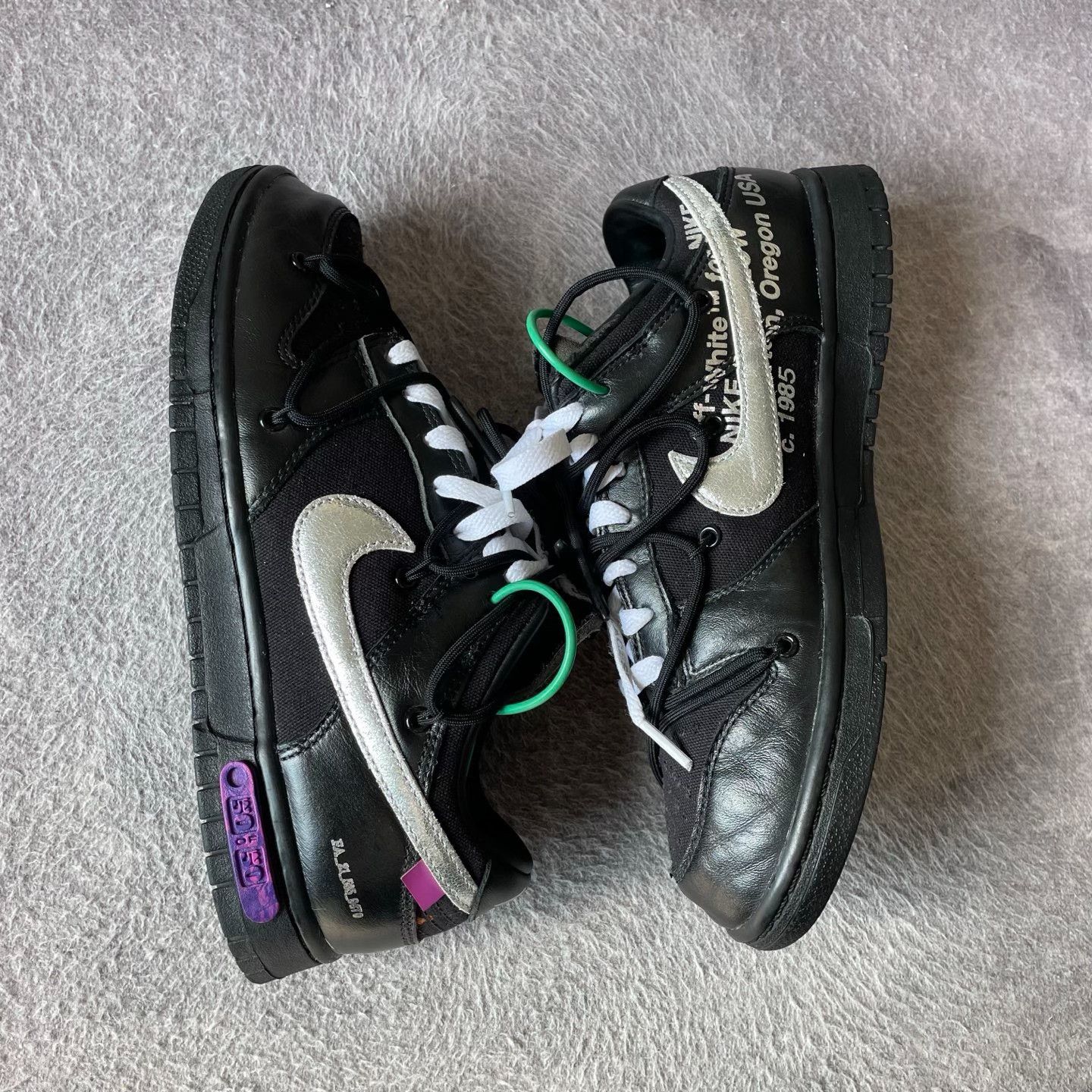 Off-White Off-White DUNK Black Lowtop Sneakers 41 Men Size US 8.5 / EU 41-42 - 6 Thumbnail