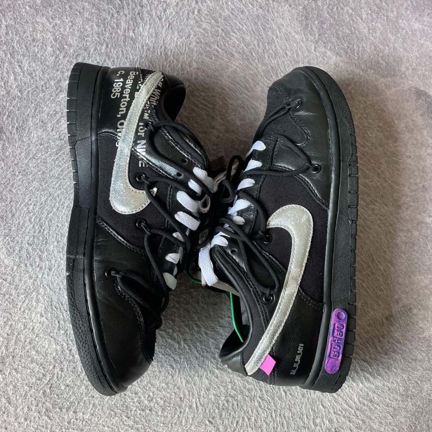 Off-White Off-White DUNK Black Lowtop Sneakers 41 Men Size US 8.5 / EU 41-42 - 7 Thumbnail