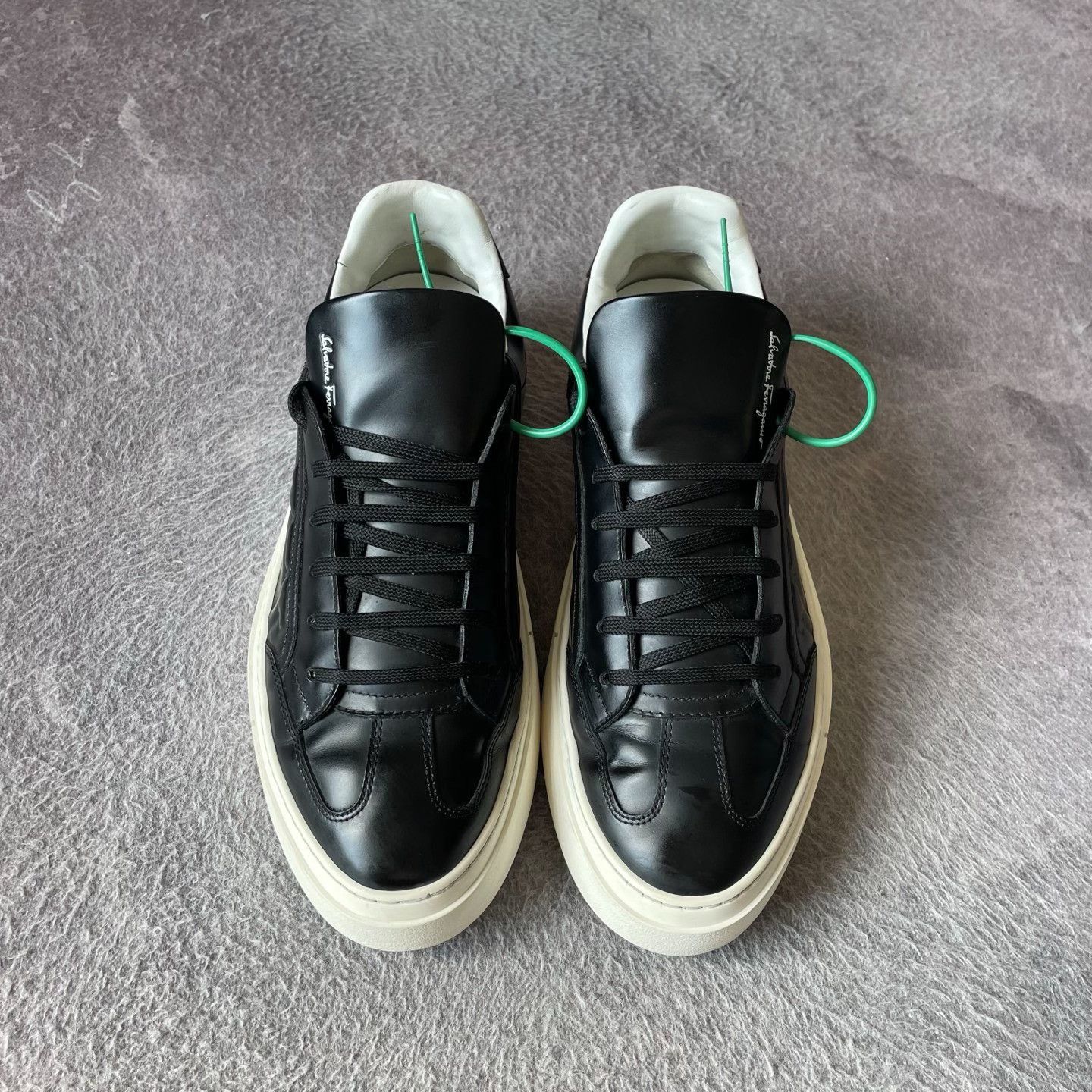 Salvatore Ferragamo Salvatore Ferragamo Leather Black Lowtop Sneakers 42 Men Size US 9 / EU 42 - 2 Thumbnail