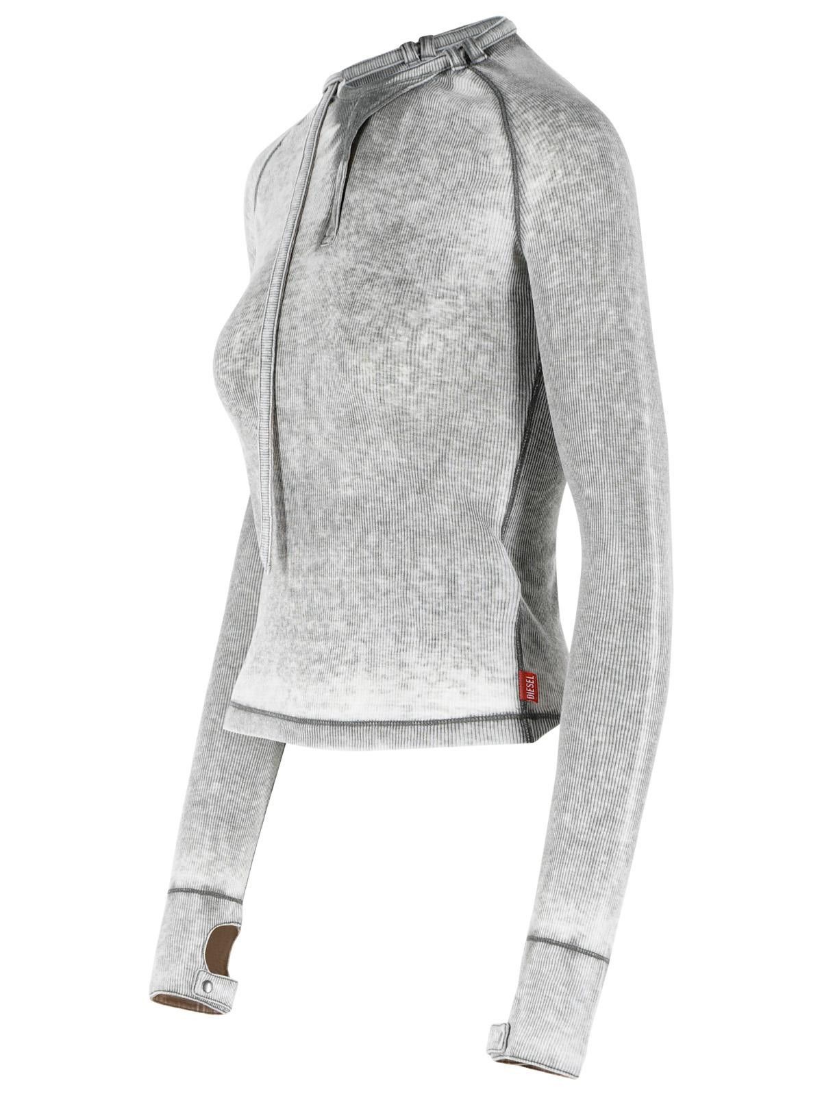 Diesel DIESEL 'Ecla' Sweater In Grey Polyester And Cotton Blend Size S / US 4 / IT 40 - 2 Thumbnail