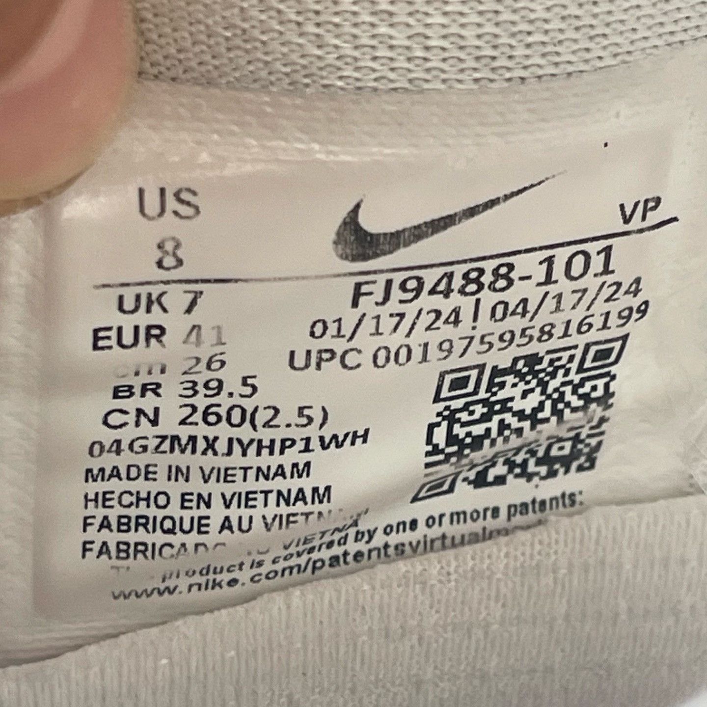 Nike Nike White Lowtop Sneakers 41 Men Size US 8.5 / EU 41-42 - 6 Thumbnail