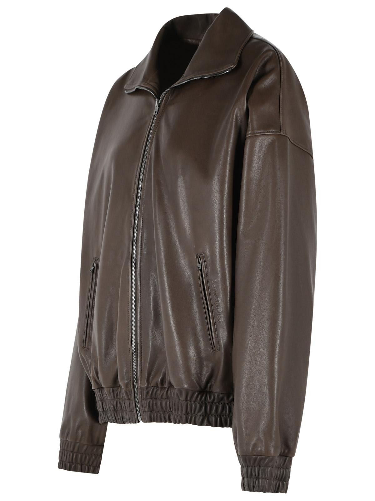 Acne Studios ACNE STUDIOS Brown Leather Jacket Size S / US 4 / IT 40 - 2 Thumbnail