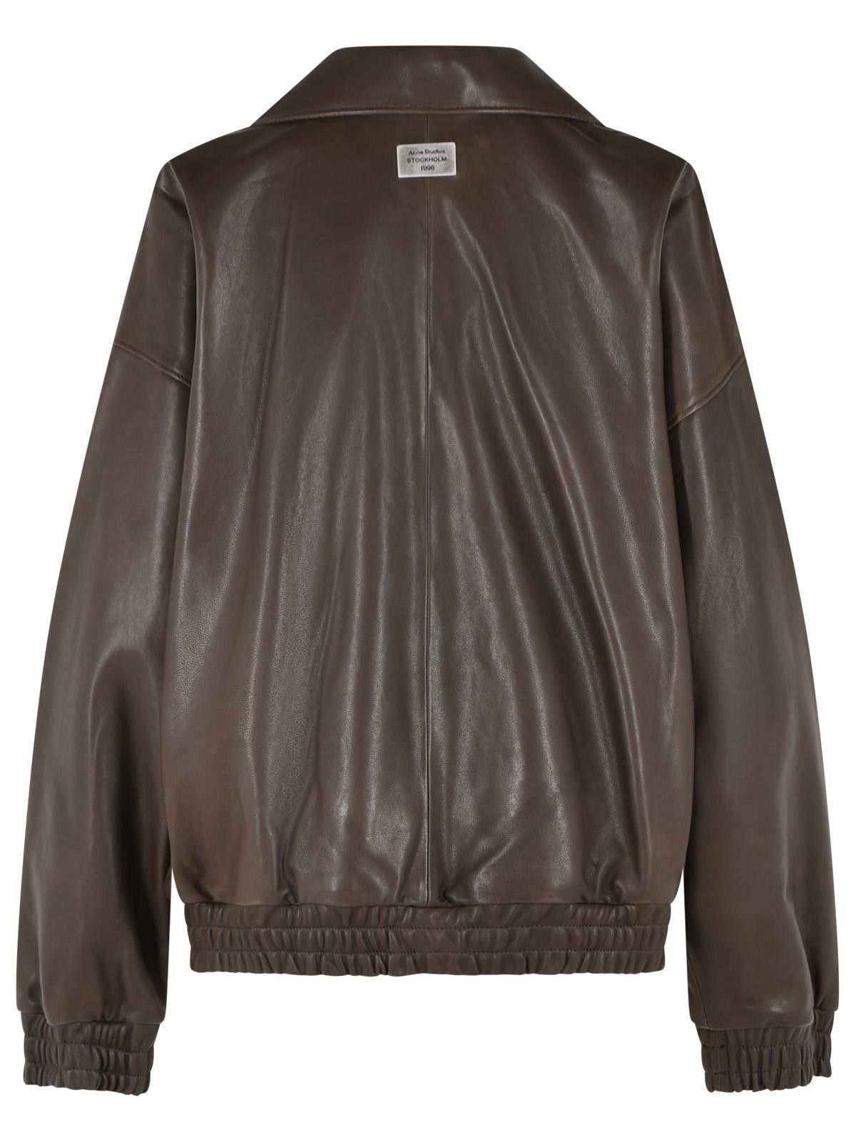 Acne Studios ACNE STUDIOS Brown Leather Jacket Size S / US 4 / IT 40 - 3 Thumbnail