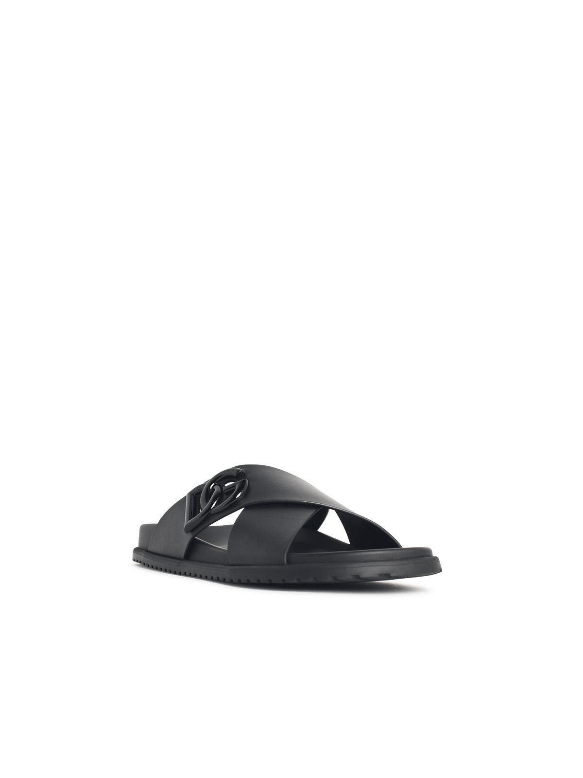 Dolce & Gabbana DOLCE & GABBANA Black Leather Slippers Size US 10 / EU 43 - 2 Thumbnail