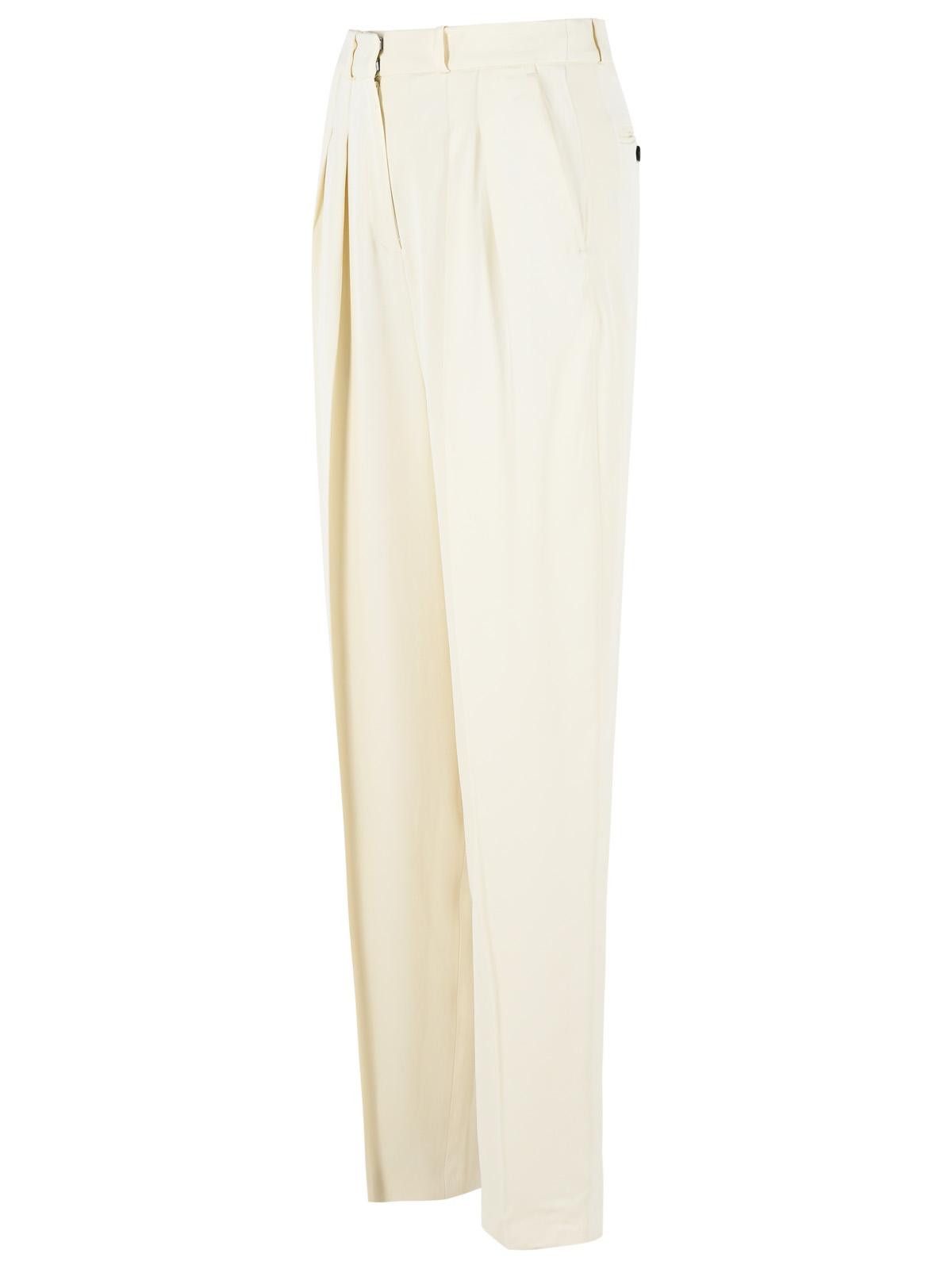 Loulou de Saison LOULOU DE SAISON Alio' Ivory Wool And Viscose Pants Size 27" / US 4 / IT 40 - 2 Thumbnail