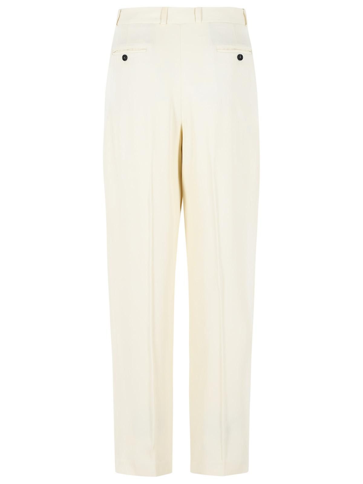 Loulou de Saison LOULOU DE SAISON Alio' Ivory Wool And Viscose Pants Size 27" / US 4 / IT 40 - 3 Thumbnail