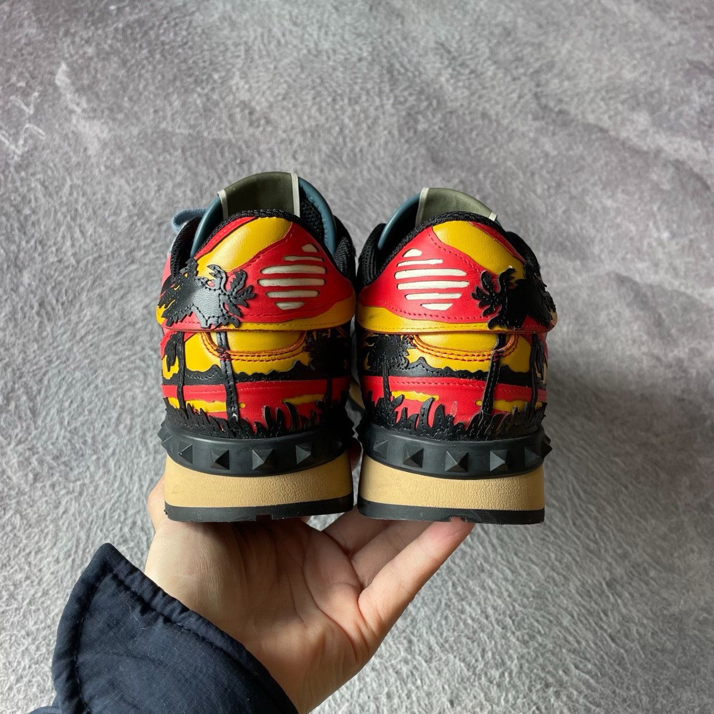 Valentino Valentino Camo Black Lowtop Sneakers 39 Men Size US 6.5 / EU 39-40 - 3 Thumbnail